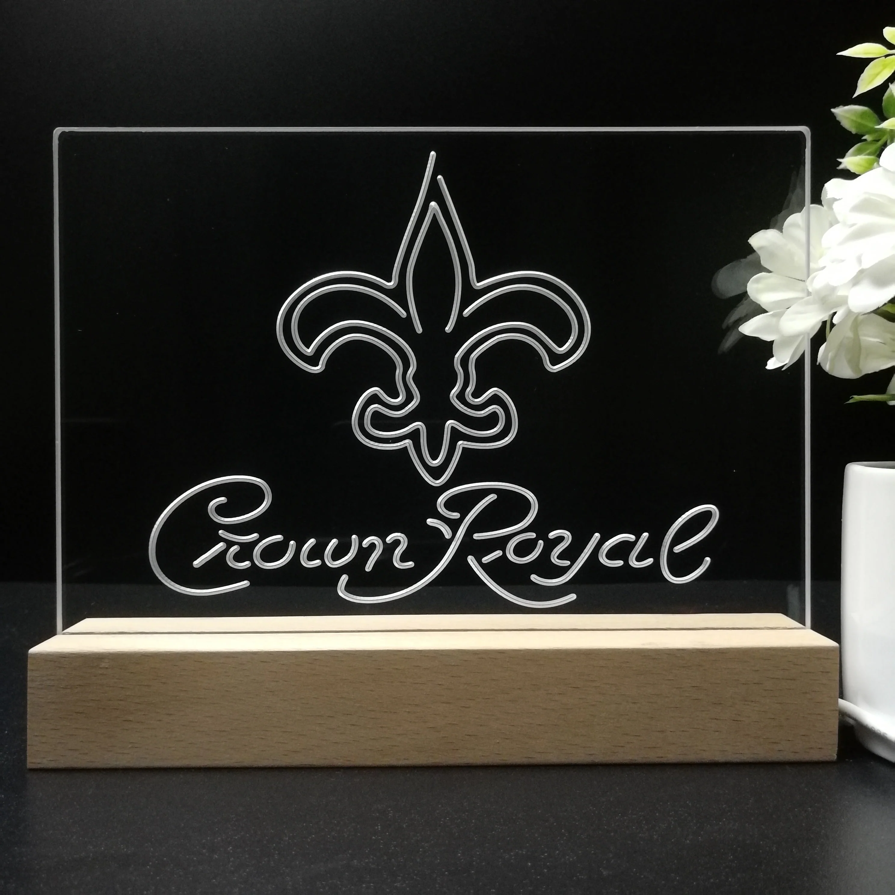 Crown Royal Bar New Orleans Saints Est. 1967 Night Light Pub Bar Lamp - Image 8
