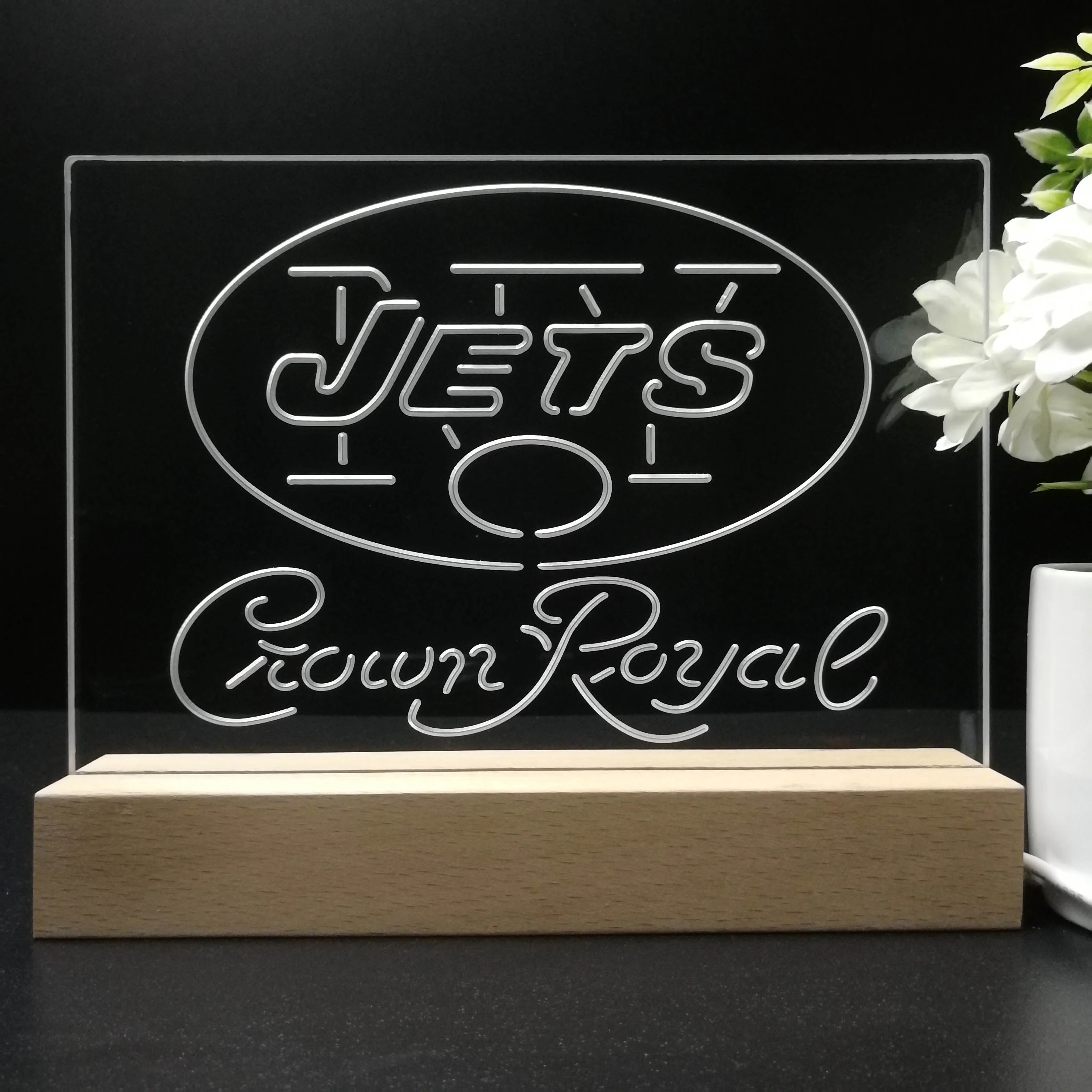 Crown Royal Bar New York Jets Est. 1960 Night Light Pub Bar Lamp - Image 8