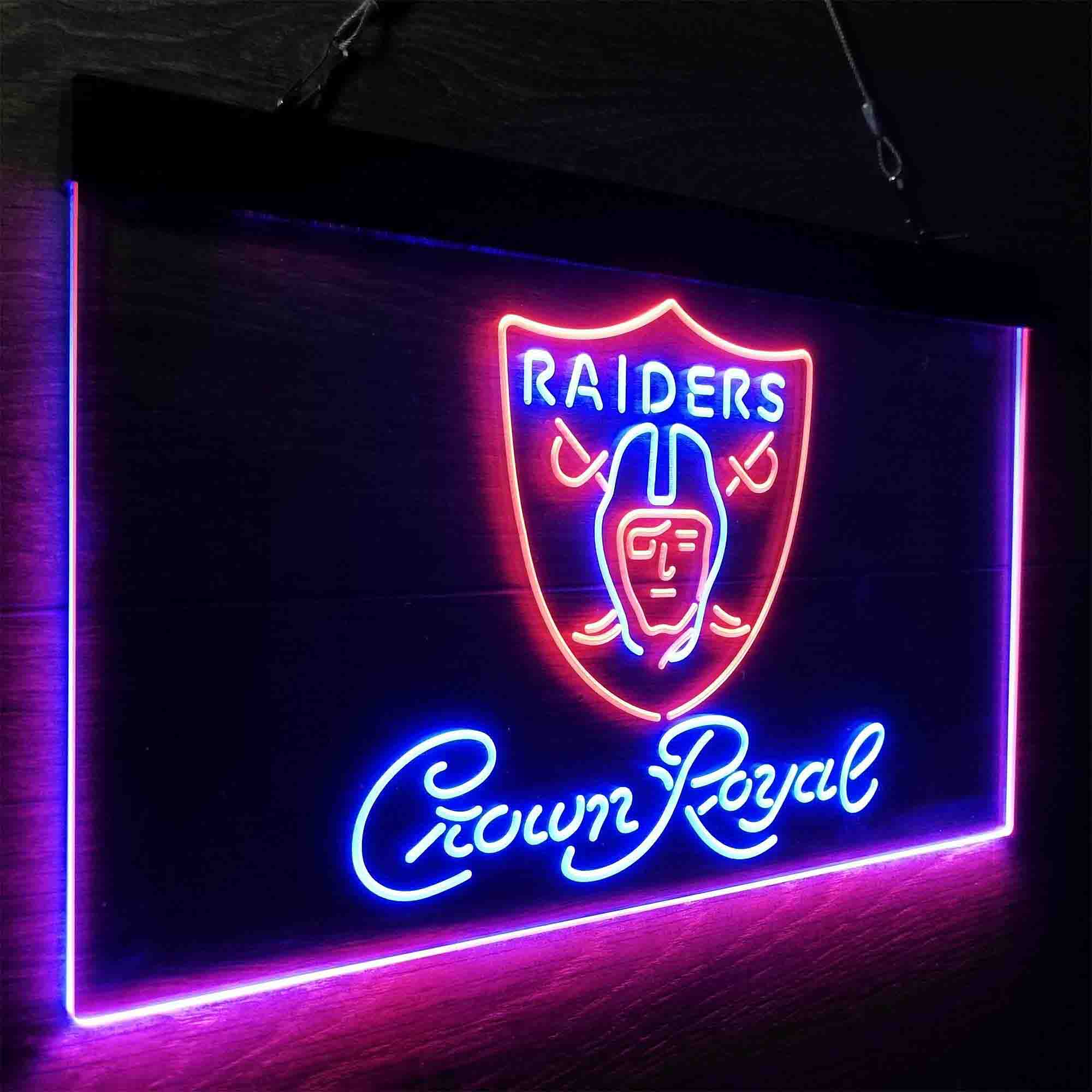 Crown Royal Bar Las Vegas Raiders Neon LED Sign - Image 14