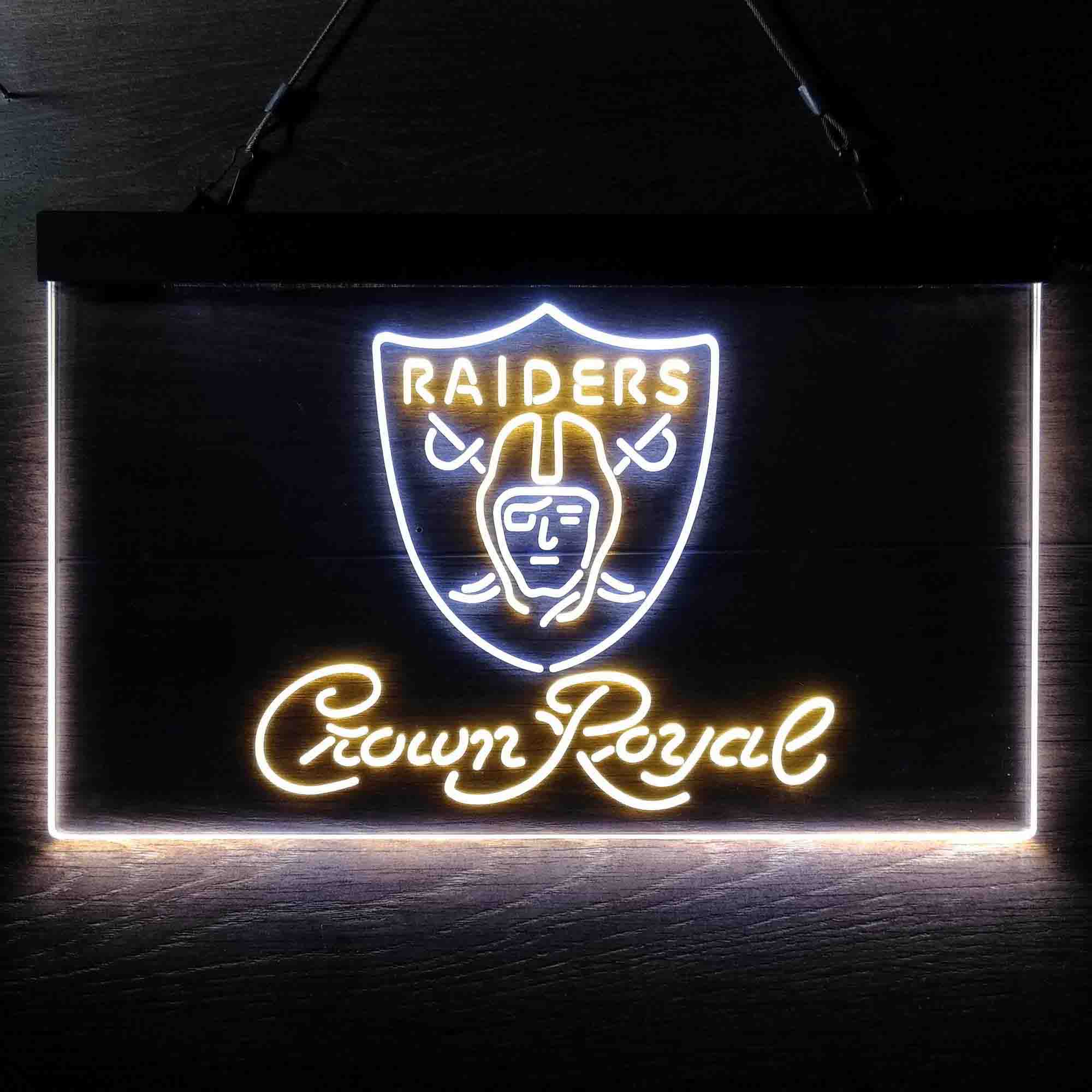 Crown Royal Bar Las Vegas Raiders Neon LED Sign - Image 2