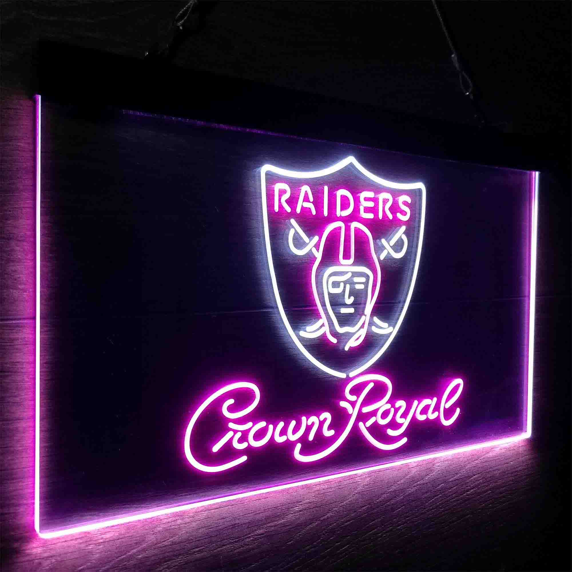 Crown Royal Bar Las Vegas Raiders Neon LED Sign - Image 21