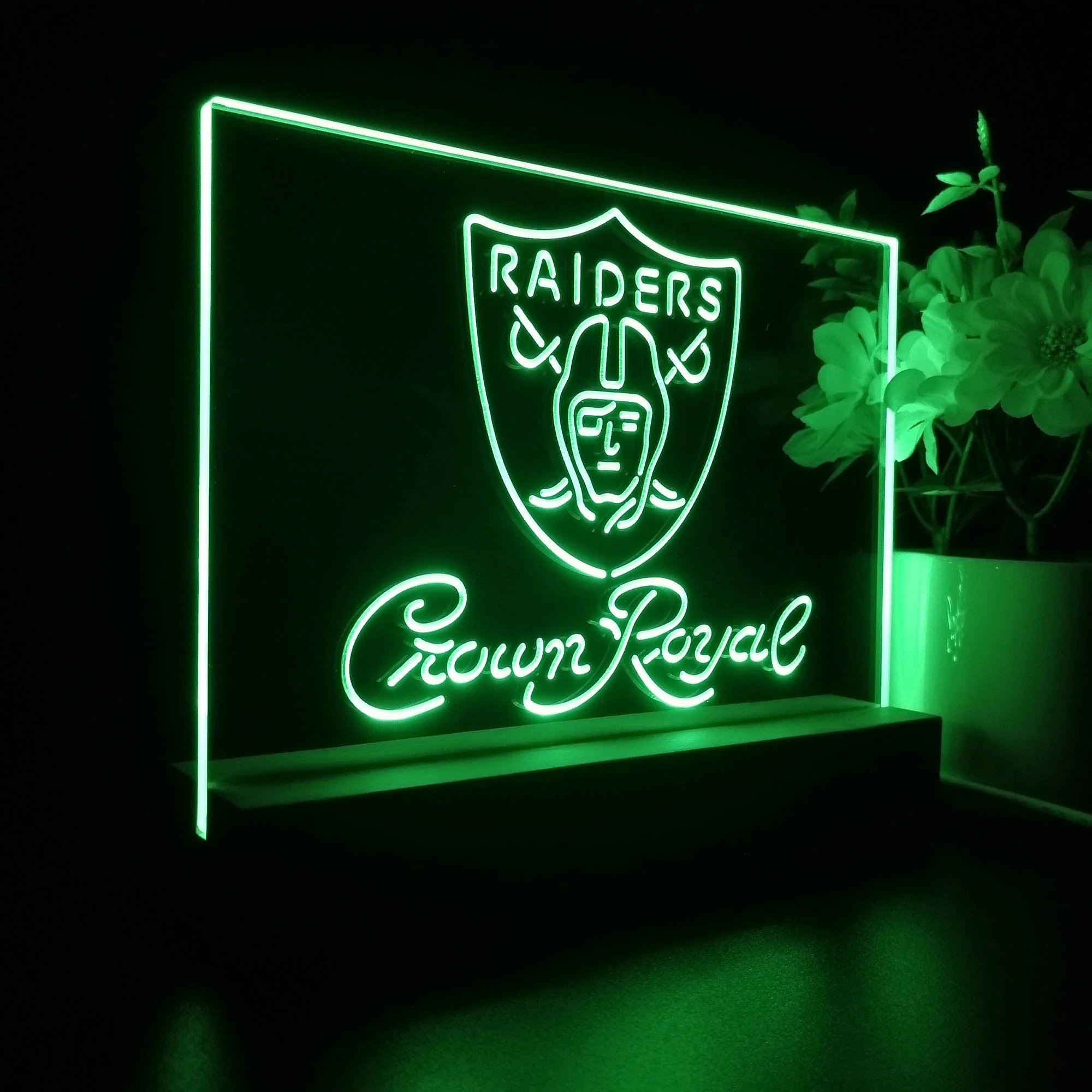 Crown Royal Bar Las Vegas Raiders Night Light Pub Bar Lamp - Image 6