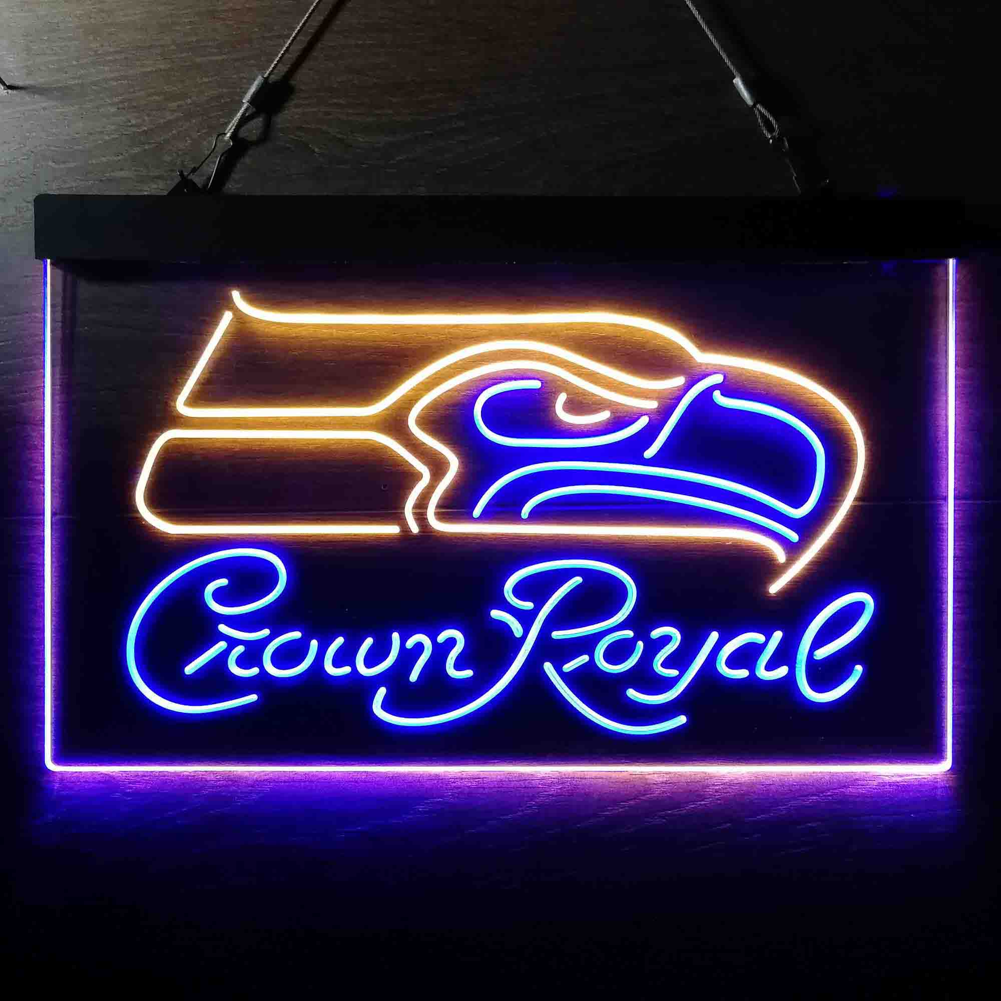 Crown Royal Bar Seattle Seahawks Est. 1976 LED Neon Sign - Image 3