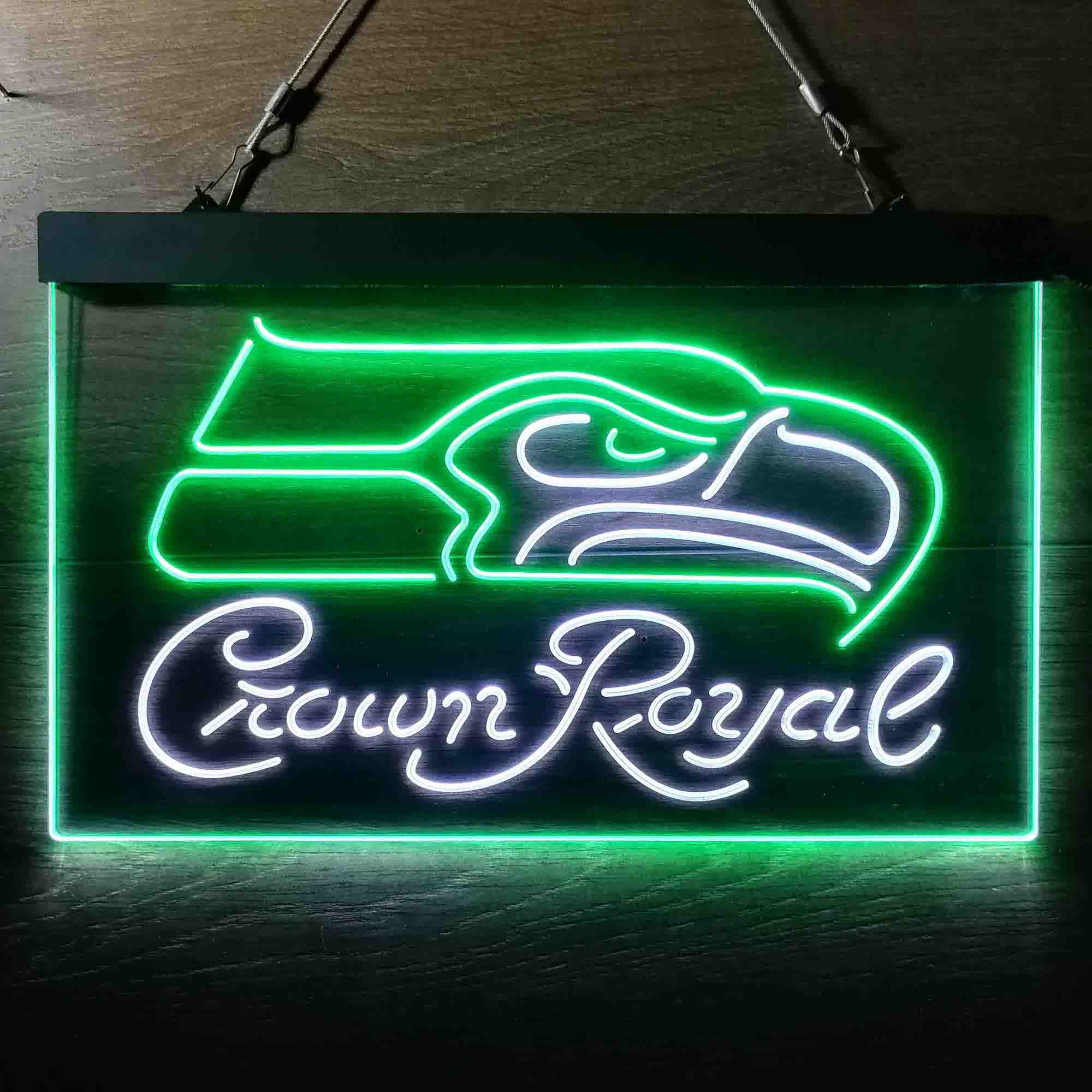 Crown Royal Bar Seattle Seahawks Est. 1976 LED Neon Sign - Image 9