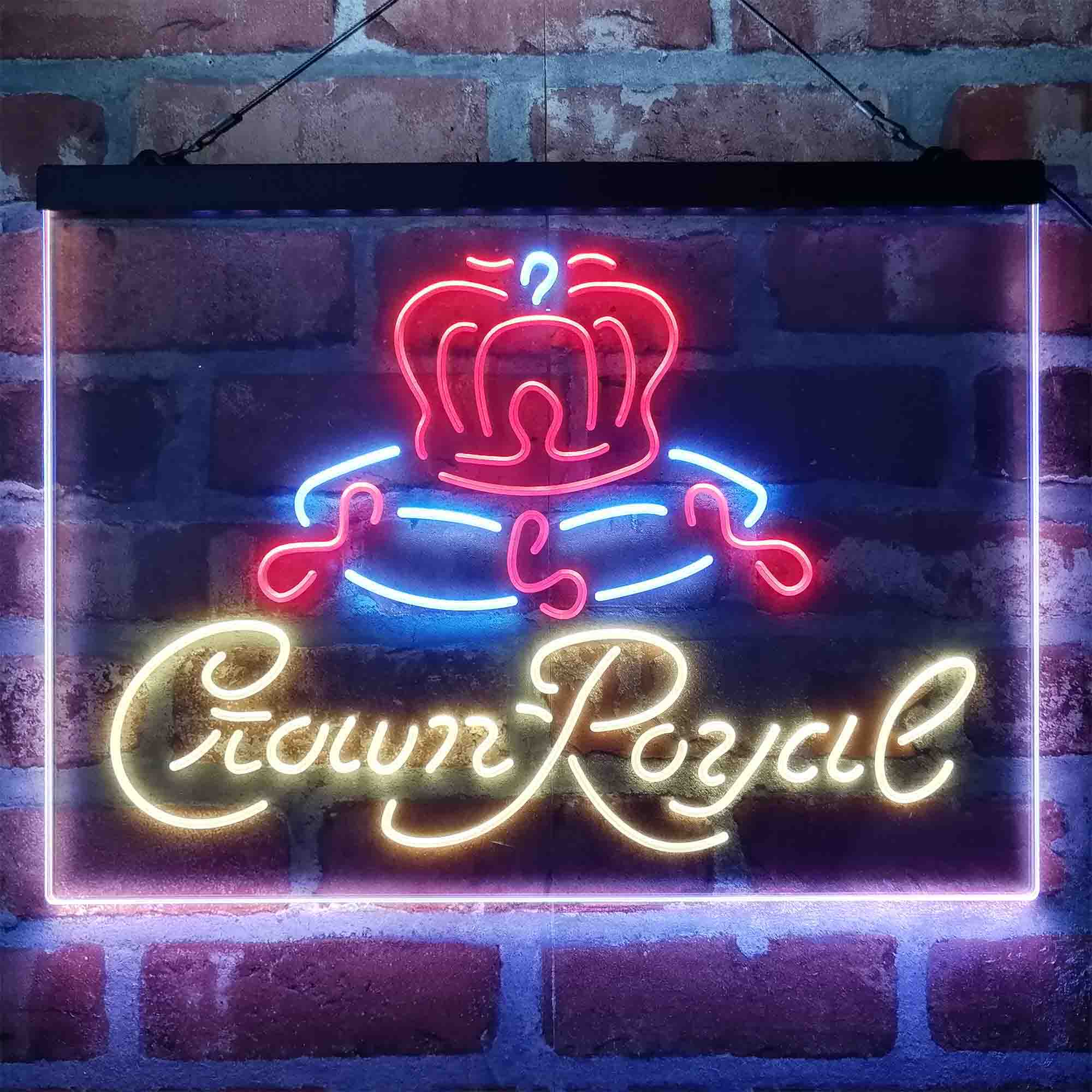Crown Royal Beer Bar Neon 3-Color LED Sign - Image 13