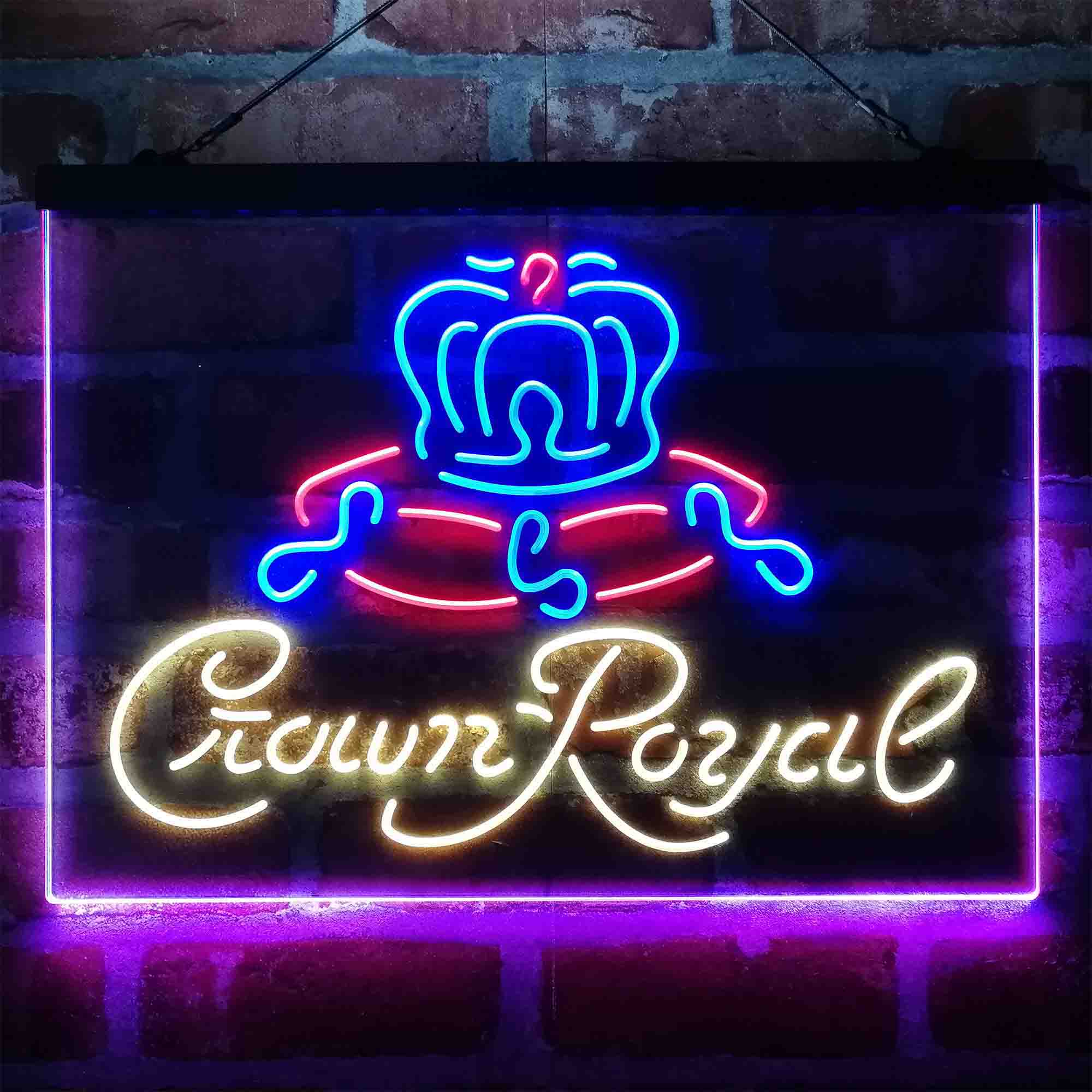Crown Royal Beer Bar Neon 3-Color LED Sign - Image 7