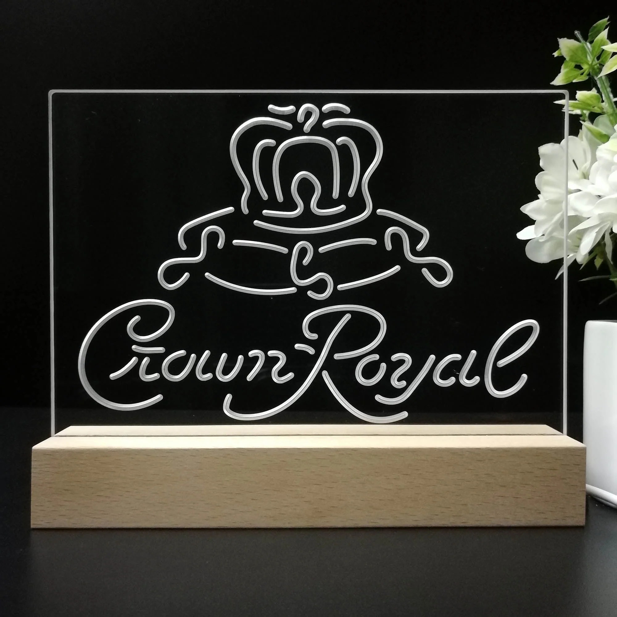 Crown Royal Beer Bar Neon Sign Pub Bar Lamp - Image 8