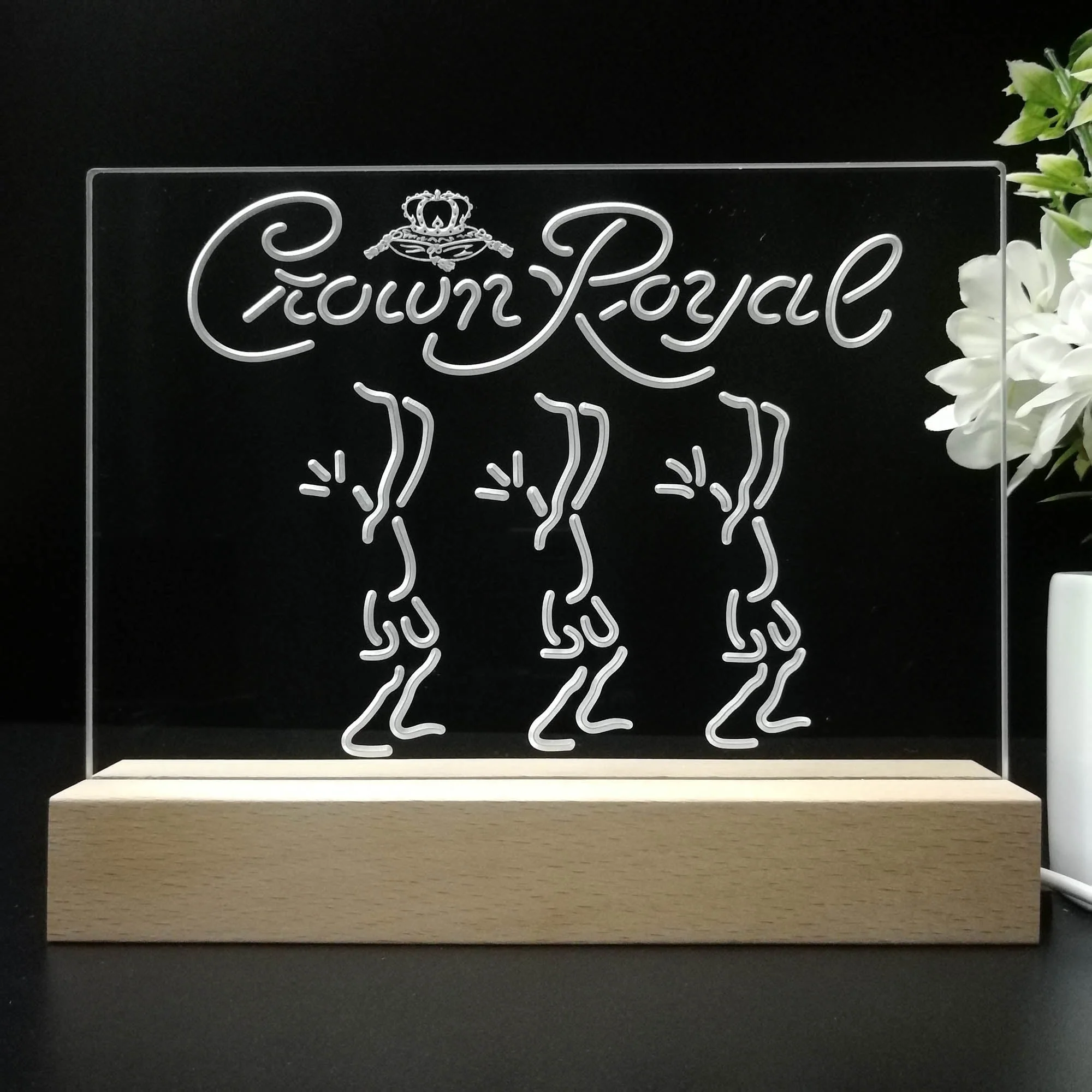Crown Royal Beer Neon Sign Pub Bar Lamp - Image 8