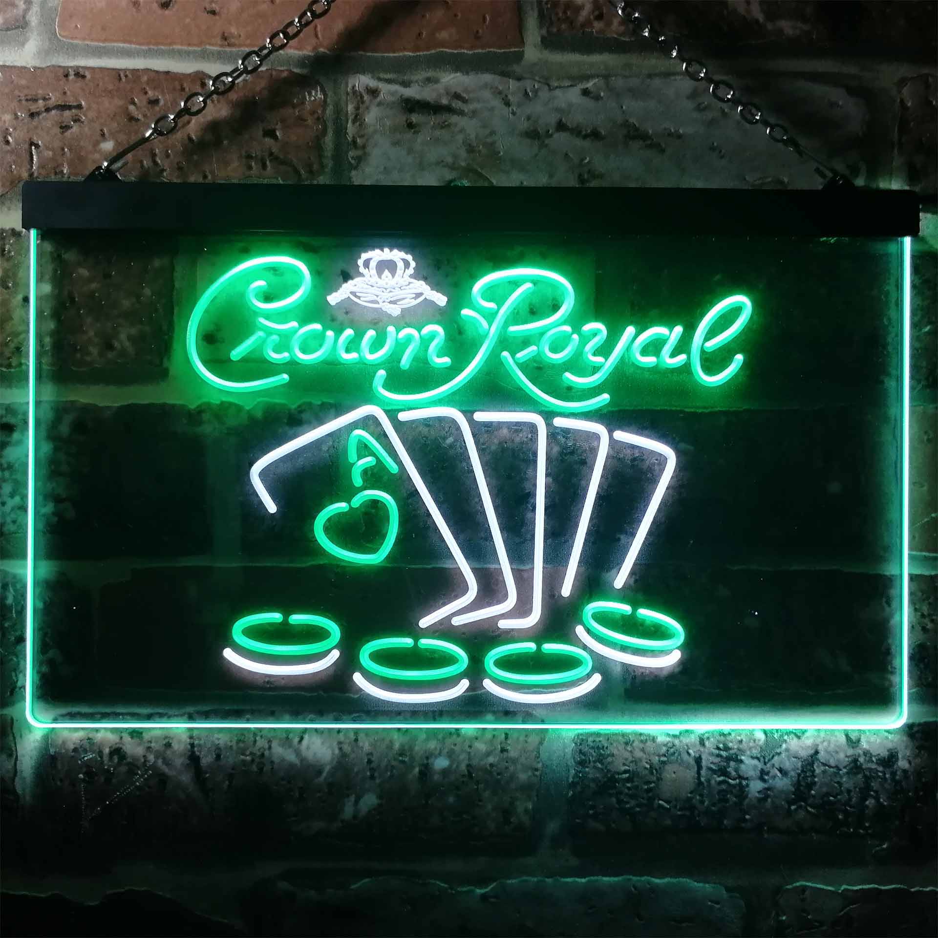 Crown Royal Casino Poker Home Bar Neon Light LED Sign - Image 13
