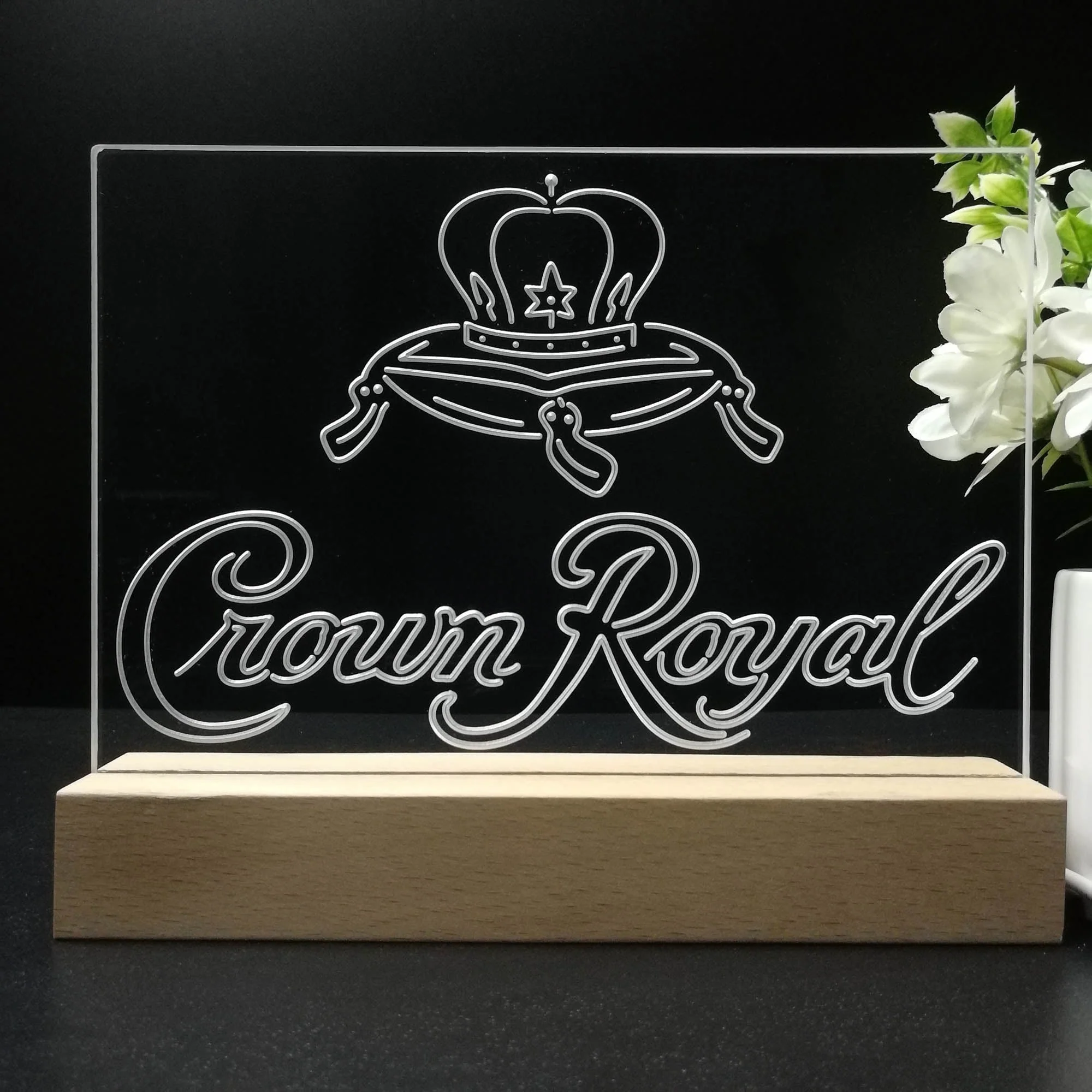 Crown Royal Whiskey Neon Sign Pub Bar Decor Lamp - Image 8