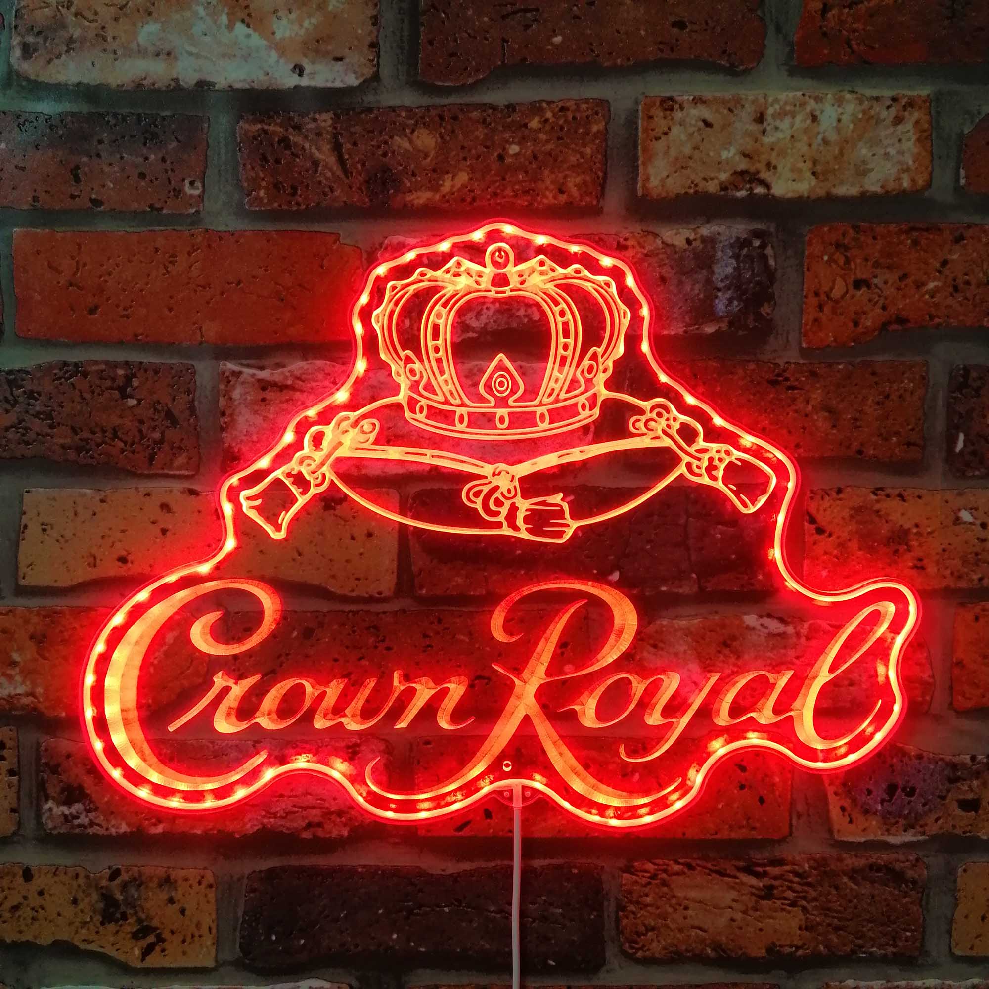 Crown Royal Neon LED Sign with Dynamic RGB Colors - Image 3