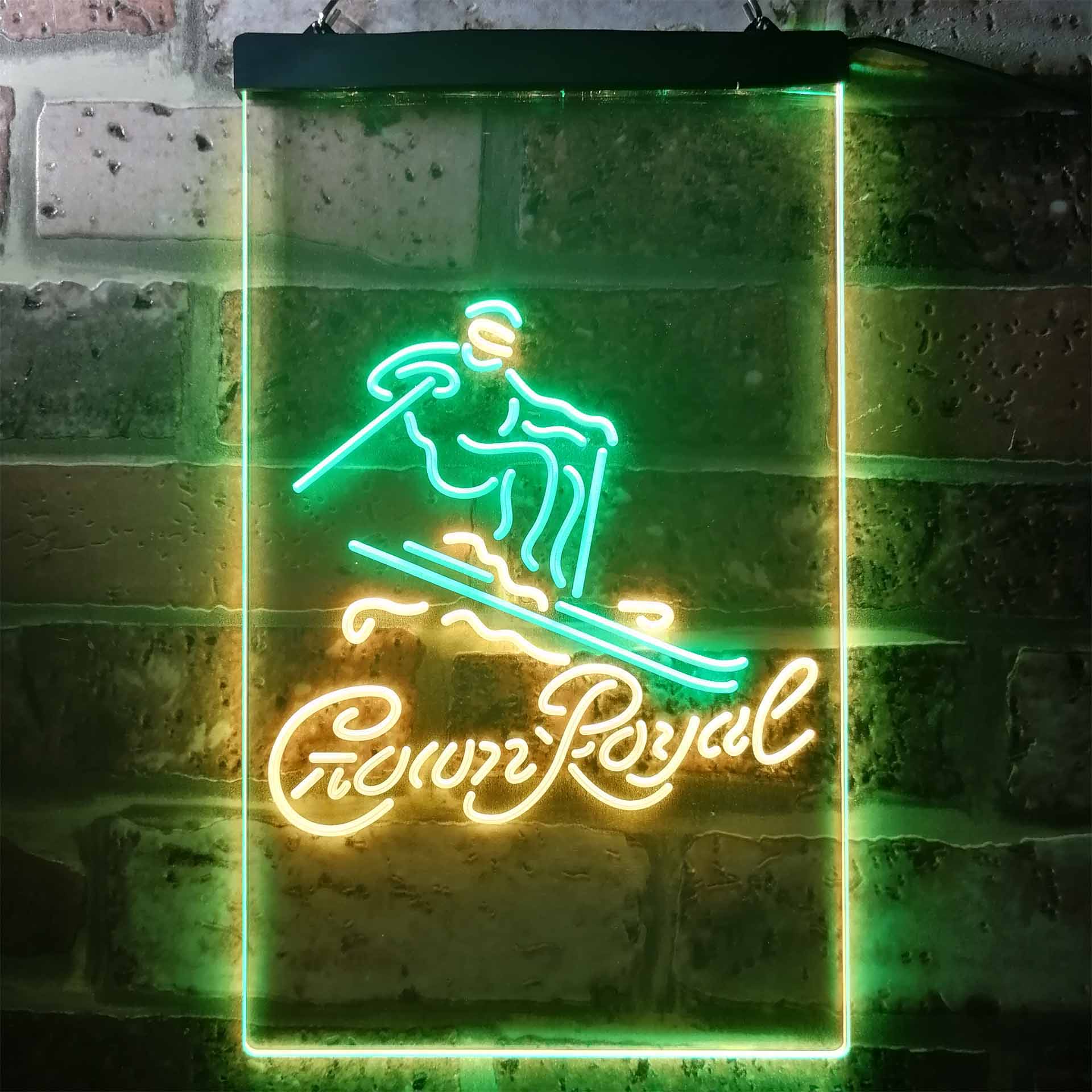 Crown Royal Ice Skiing Home Bar Neon Light LED Sign - Image 12