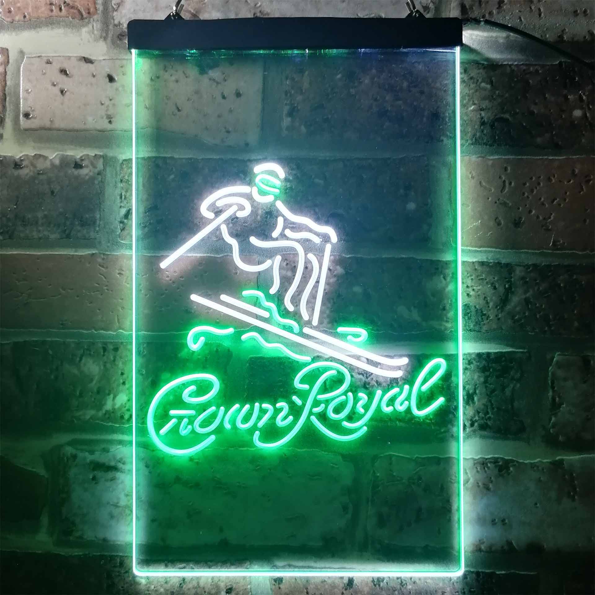 Crown Royal Ice Skiing Home Bar Neon Light LED Sign - Image 3