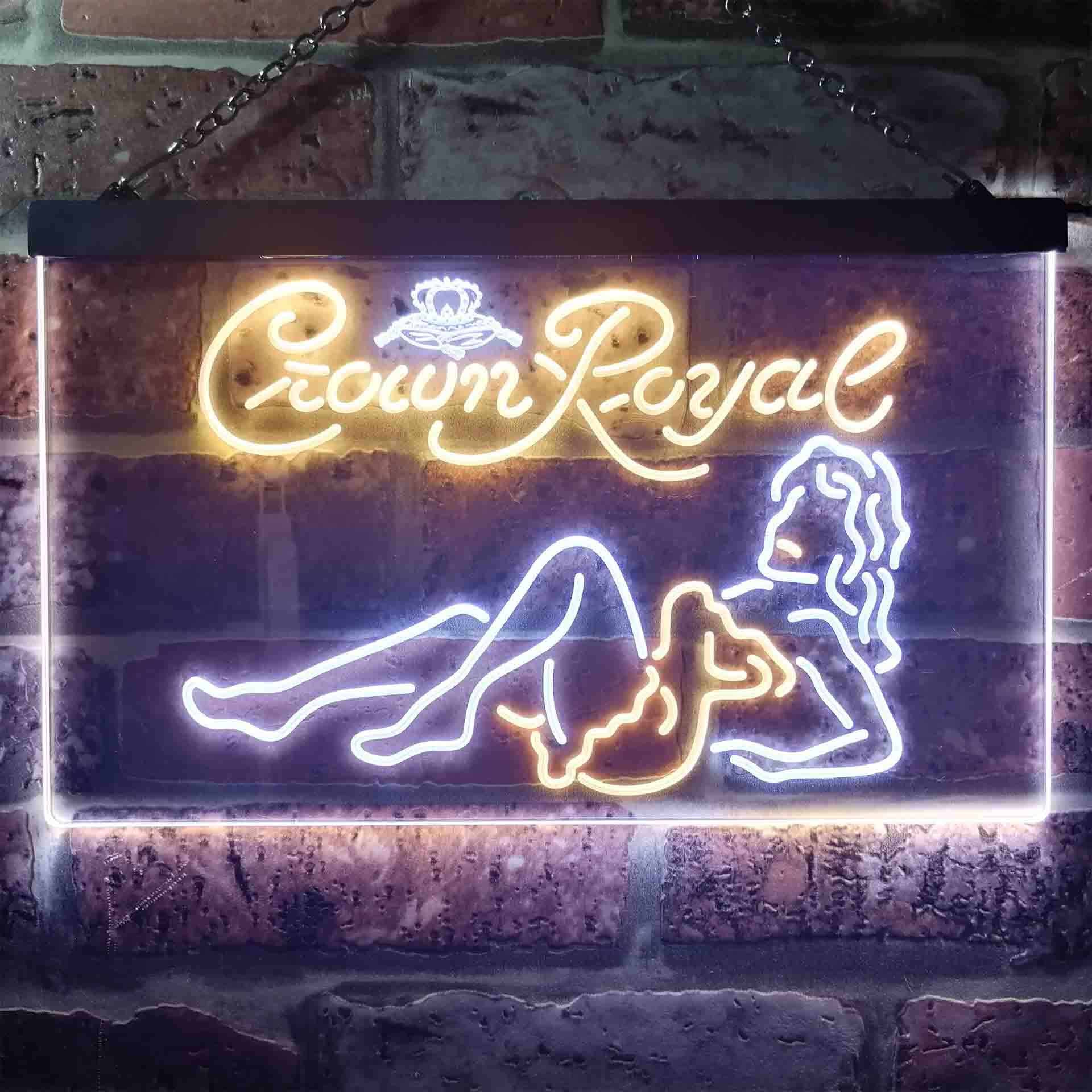 Crown Royal Lady Bar Home Bar Neon Light LED Sign - Image 10