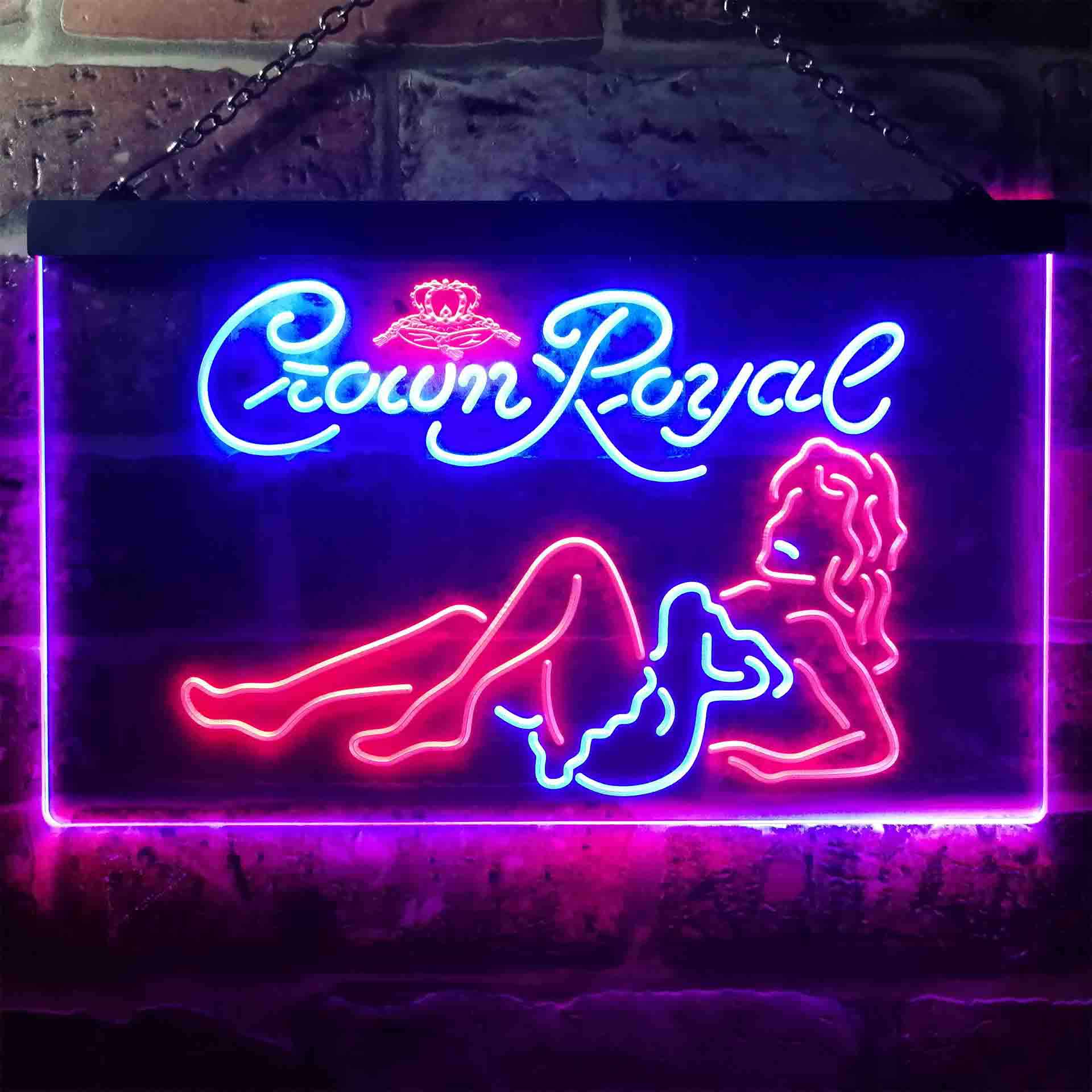 Crown Royal Lady Bar Home Bar Neon Light LED Sign - Image 5