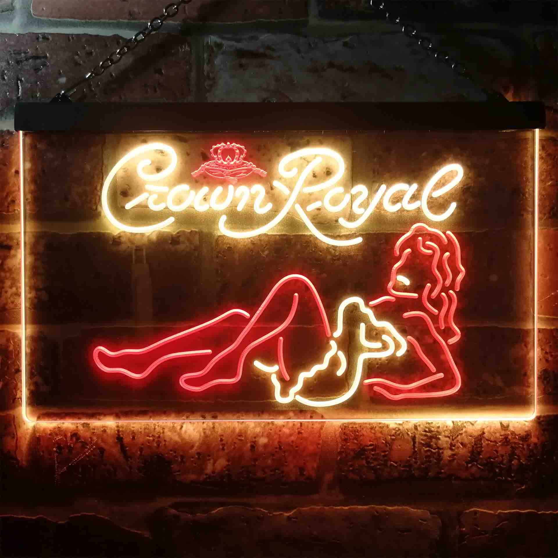 Crown Royal Lady Bar Home Bar Neon Light LED Sign - Image 6