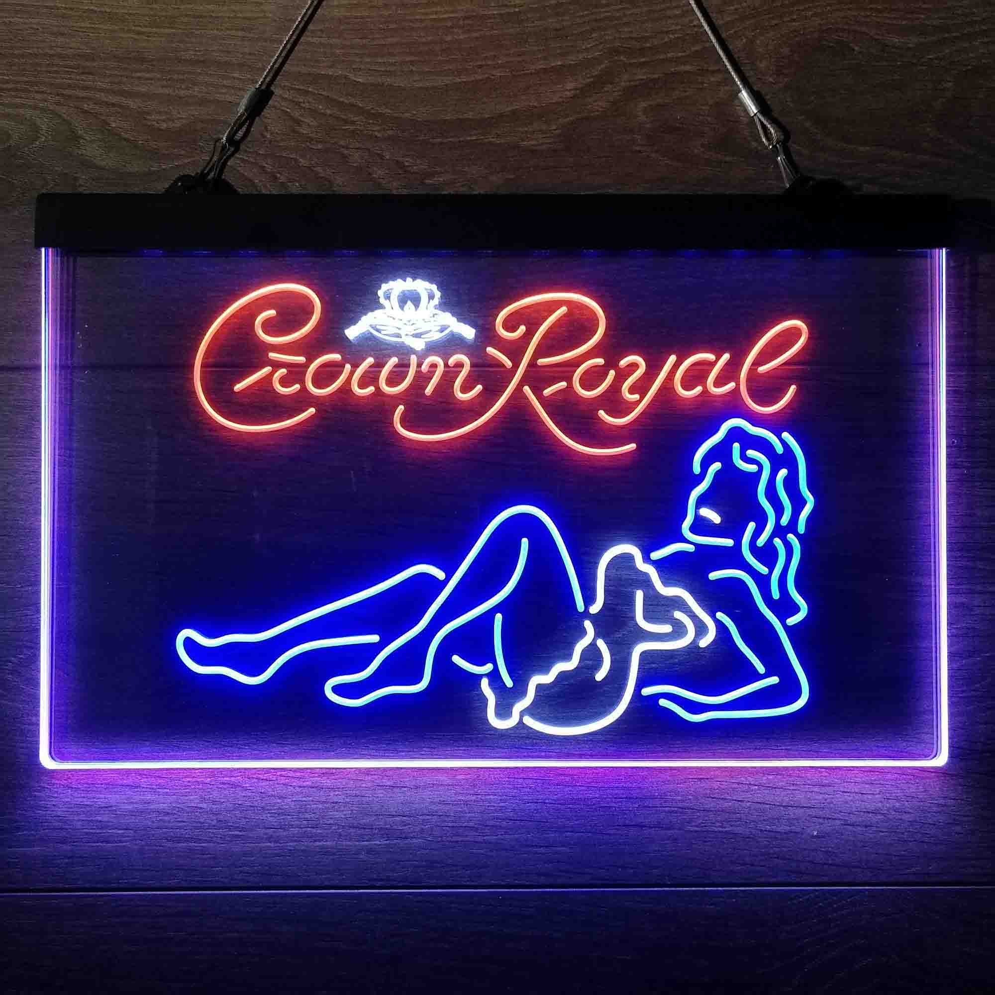 Crown Royal Lady Bar  Neon 3-Color LED Sign - Image 13