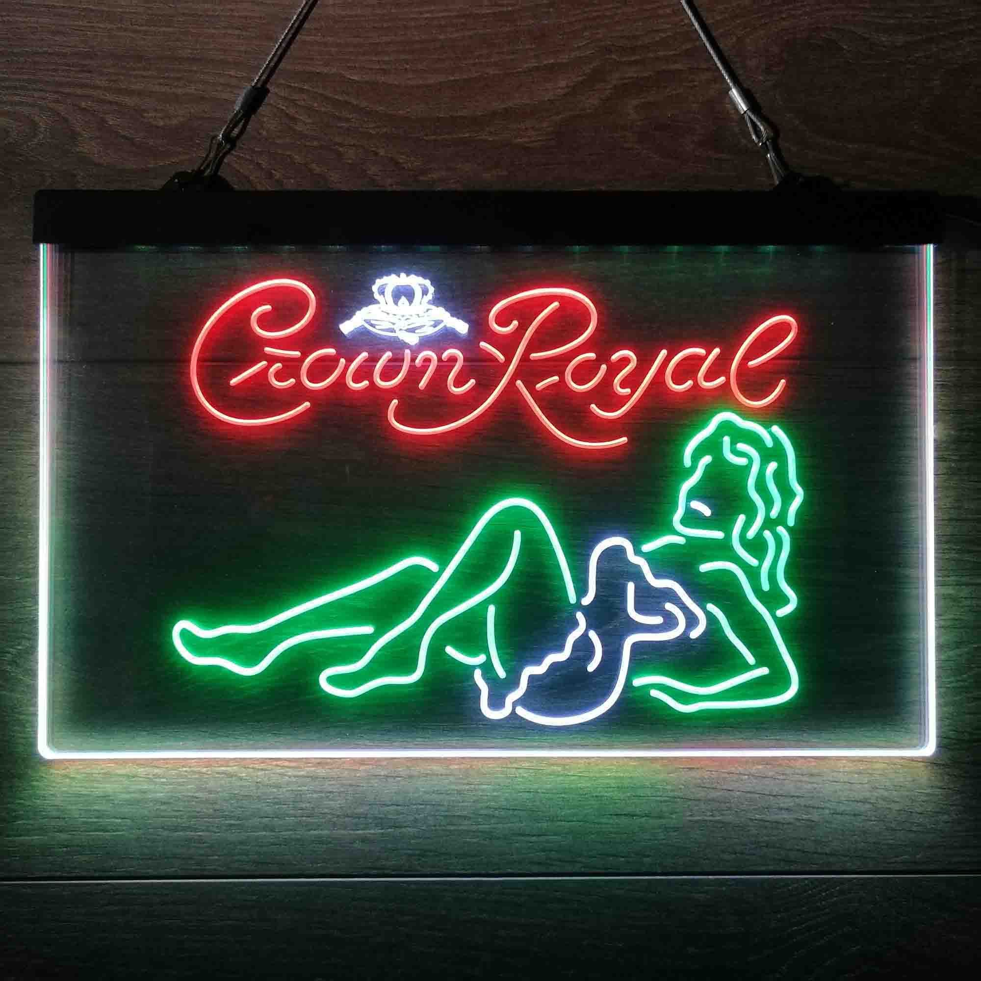 Crown Royal Lady Bar  Neon 3-Color LED Sign - Image 3