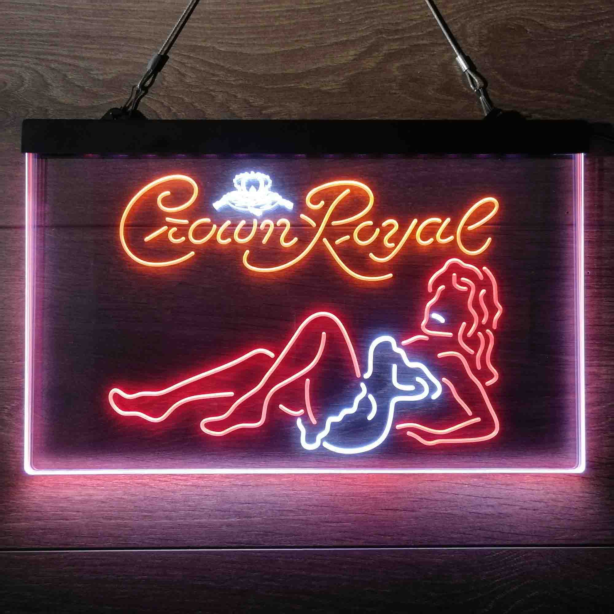 Crown Royal Lady Bar  Neon 3-Color LED Sign - Image 9