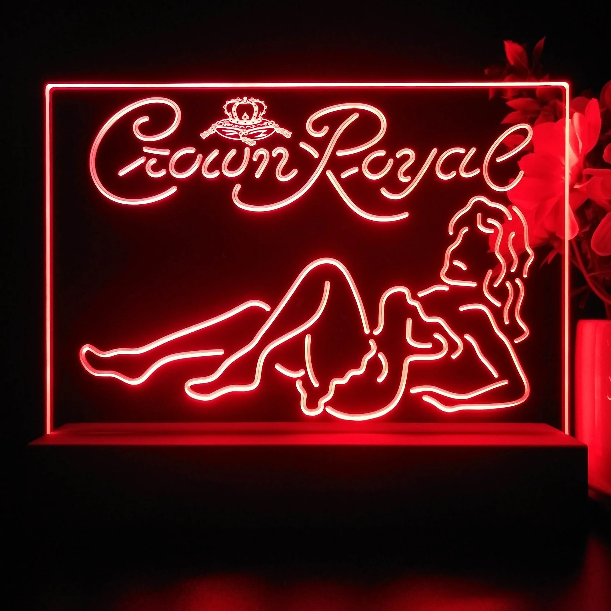Crown Royal Lady Bar Neon Sign Pub Bar Lamp - Image 2