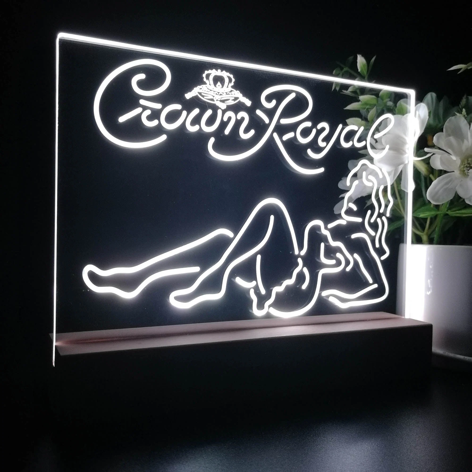Crown Royal Lady Bar Neon Sign Pub Bar Lamp - Image 7