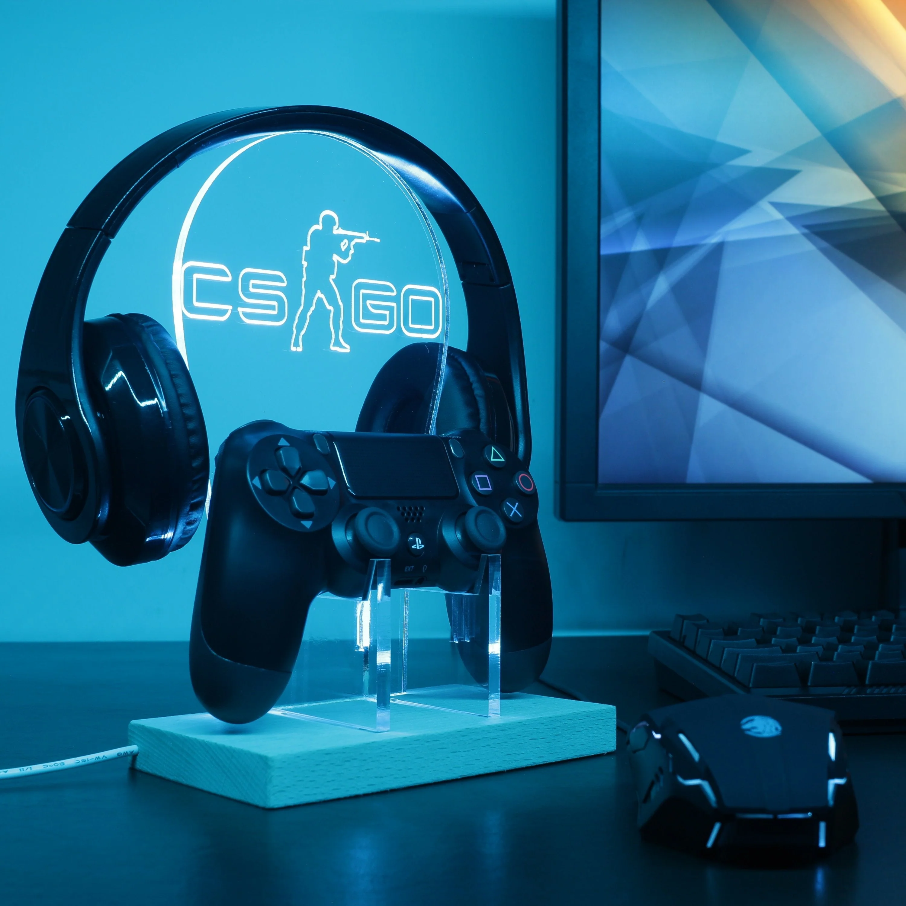 Cs:Go Counter Strike LED Gaming Headset Controller Stand - Image 4