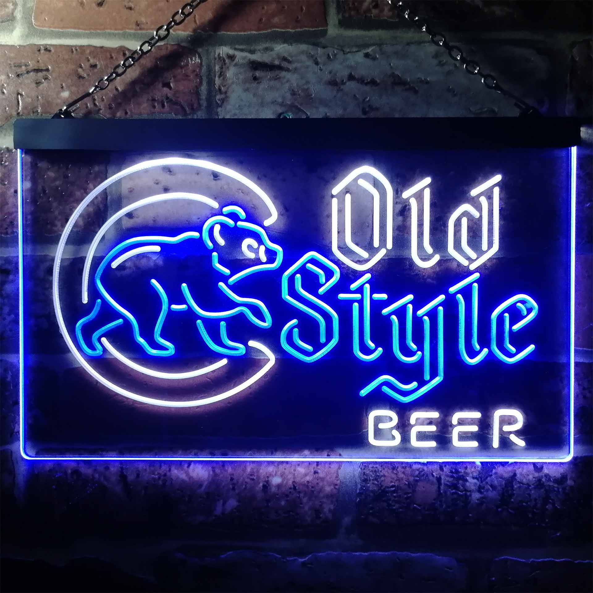 Chicago Cubs Old Style Beer Home Bar Neon LED Sign - Image 10