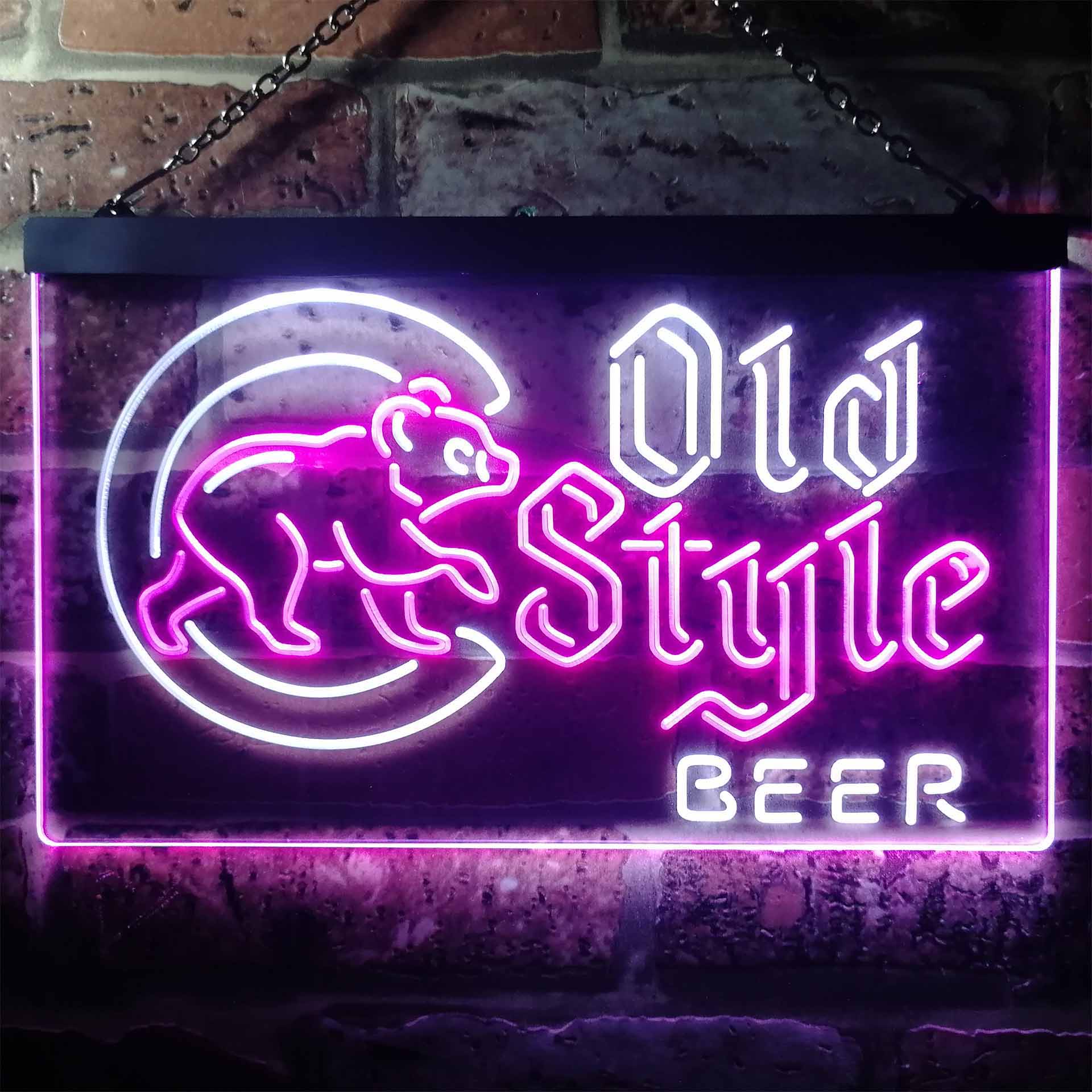 Chicago Cubs Old Style Beer Home Bar Neon LED Sign - Image 4