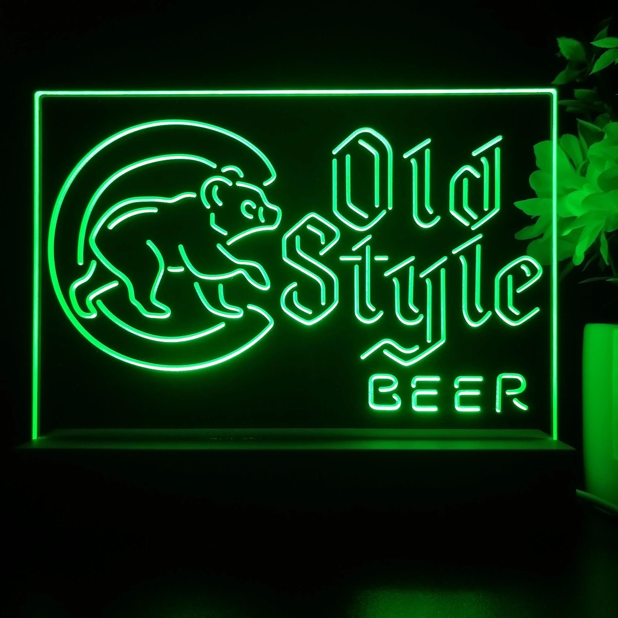 Chicago Cubs Old Style Bar Neon Sign Pub Bar Lamp - Image 4
