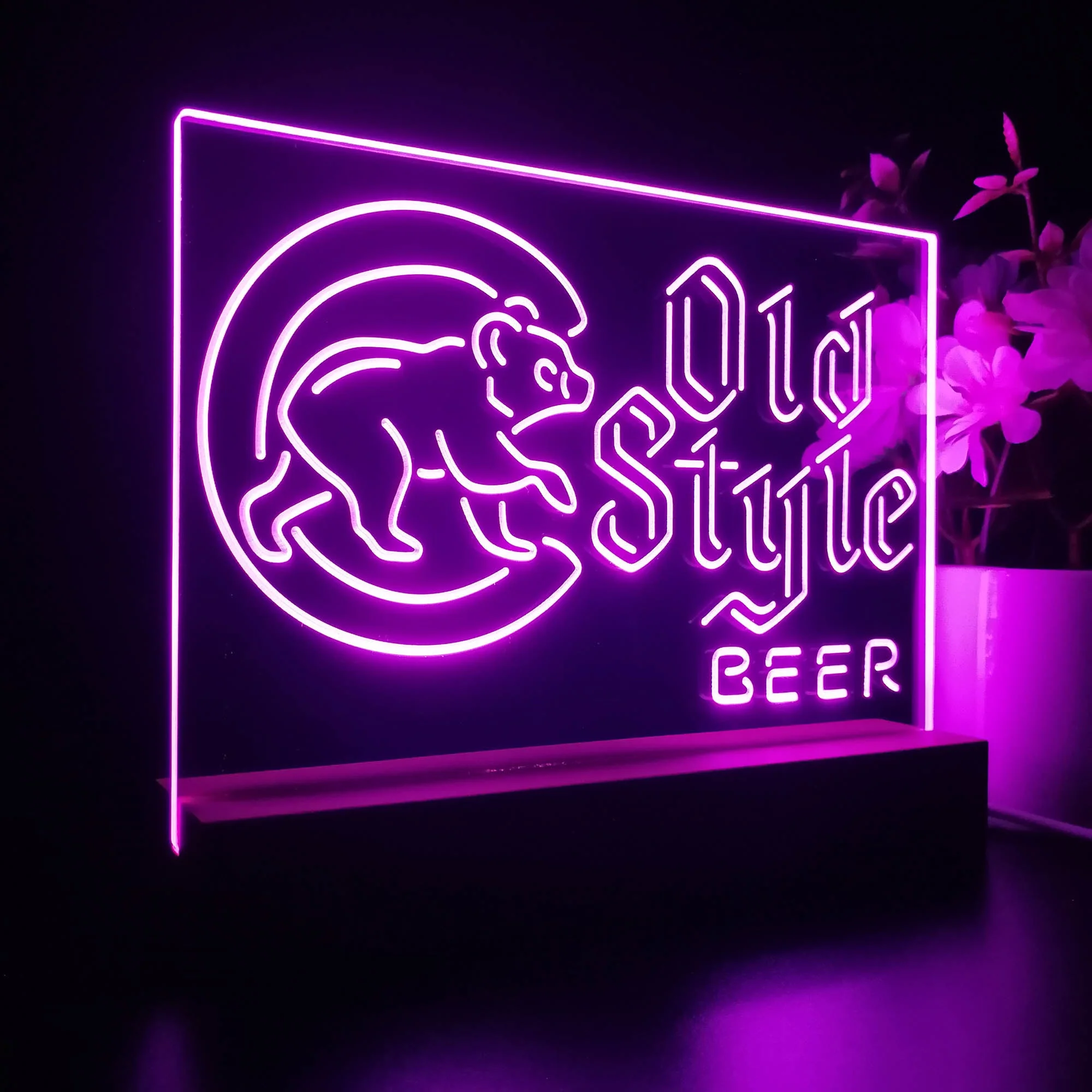 Chicago Cubs Old Style Bar Neon Sign Pub Bar Lamp - Image 5