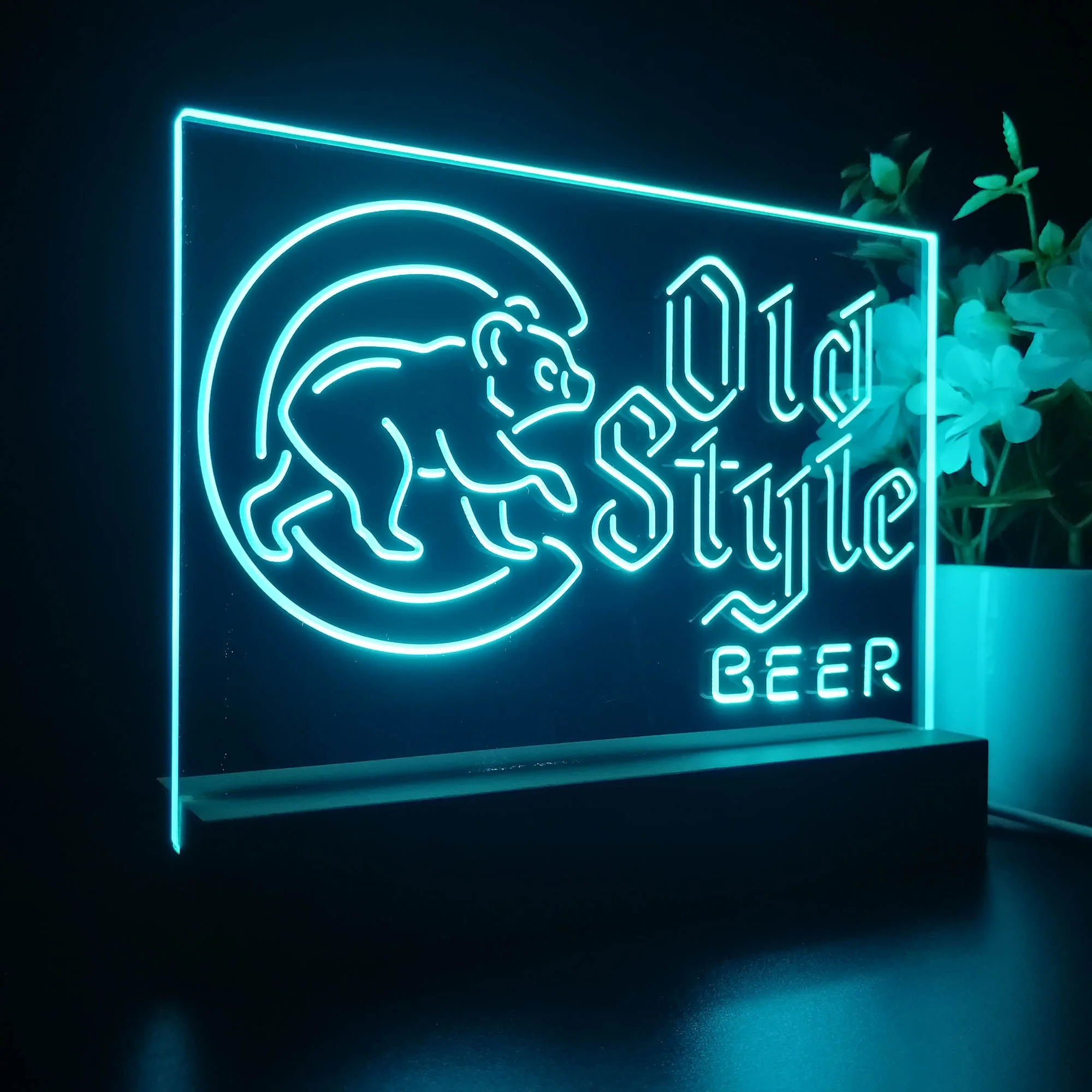 Chicago Cubs Old Style Bar Neon Sign Pub Bar Lamp - Image 6