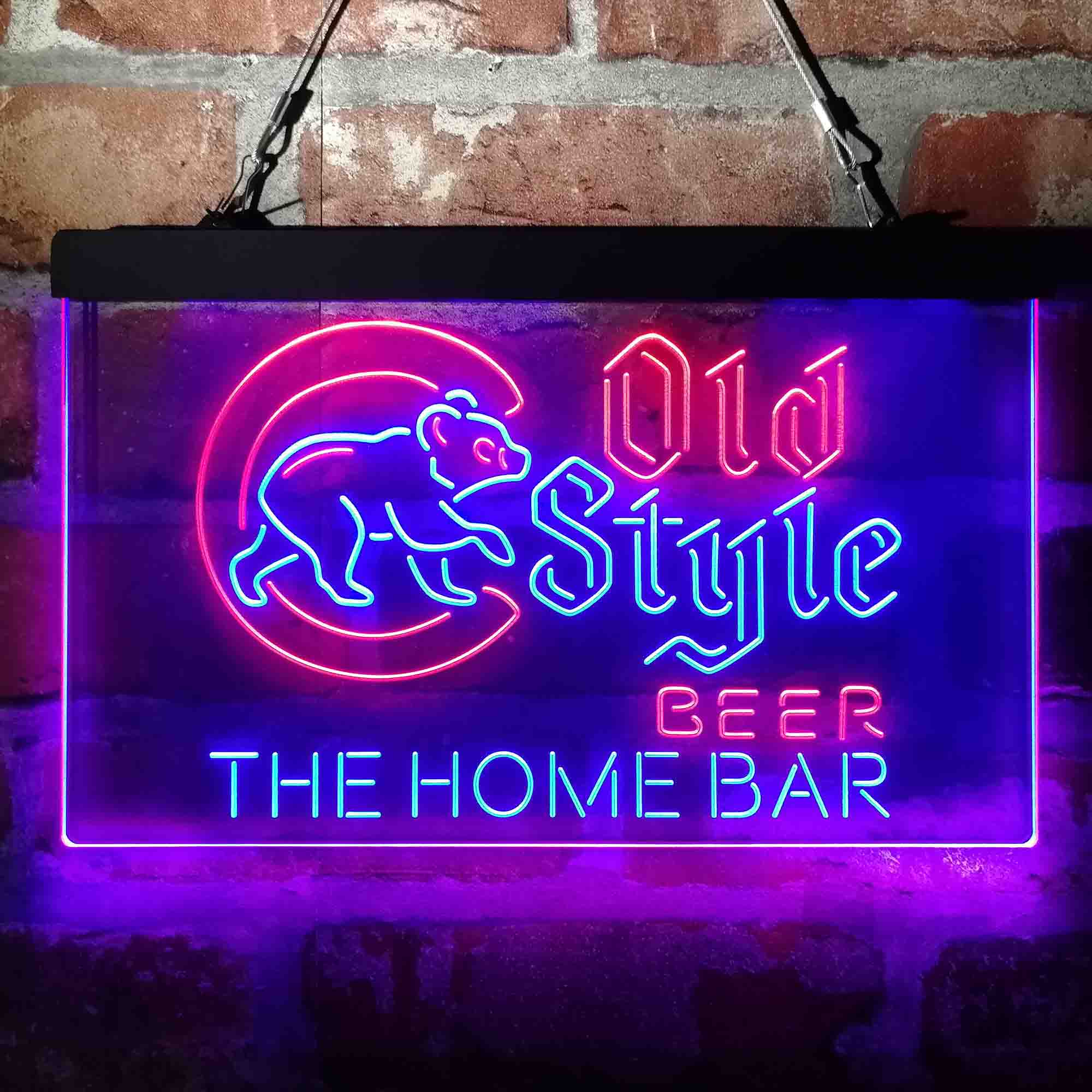Personalized Chicago Cubs Old Style Home Bar Neon LED Sign - Image 7