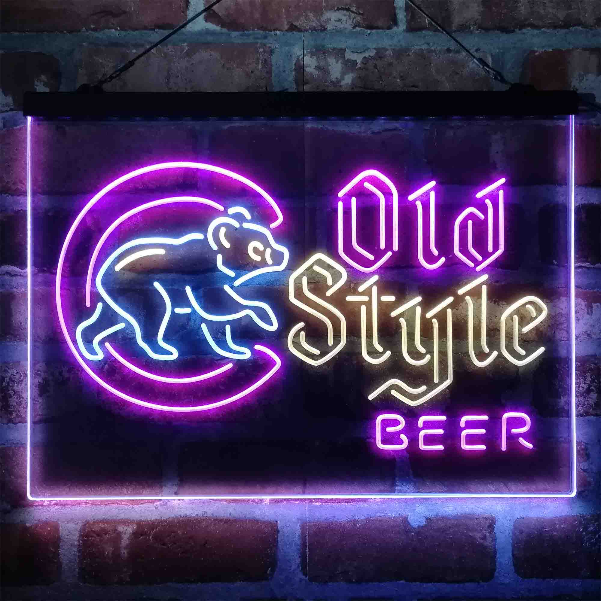 Chicago Cubs Old Style Beer Lodge Neon LED Sign - Image 11