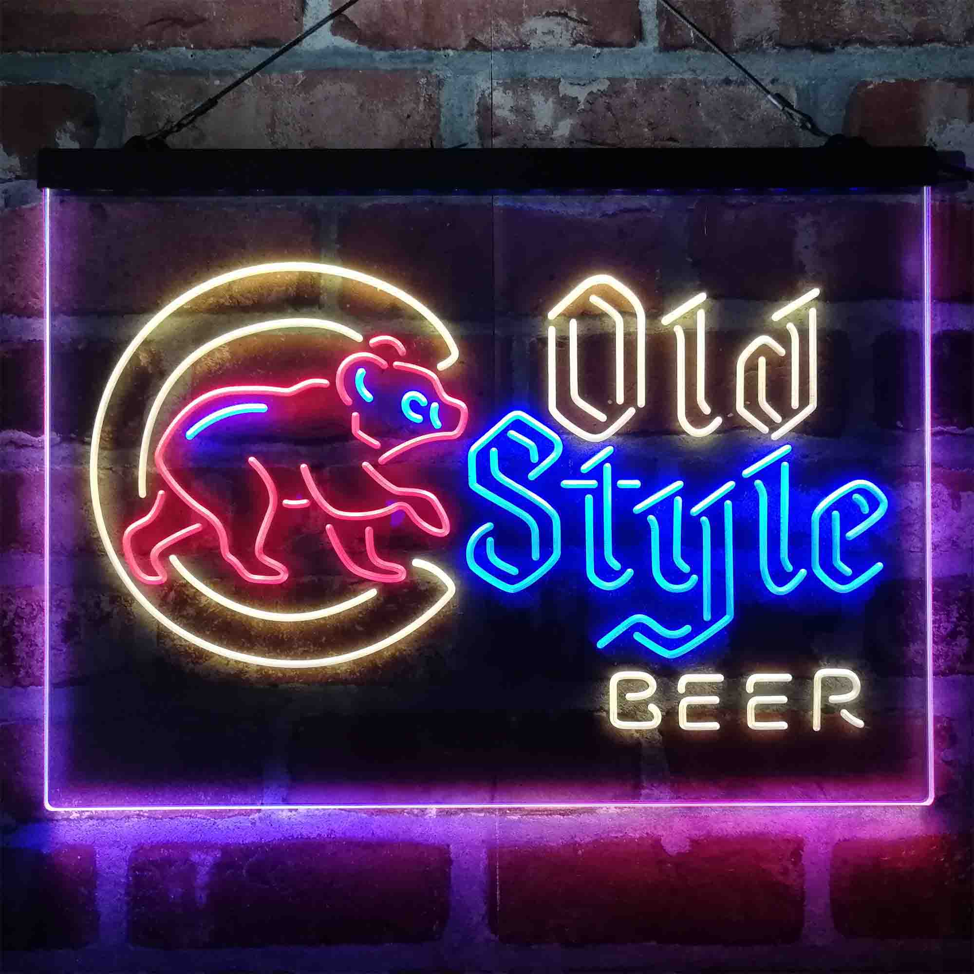 Chicago Cubs Old Style Beer Lodge Neon LED Sign - Image 12