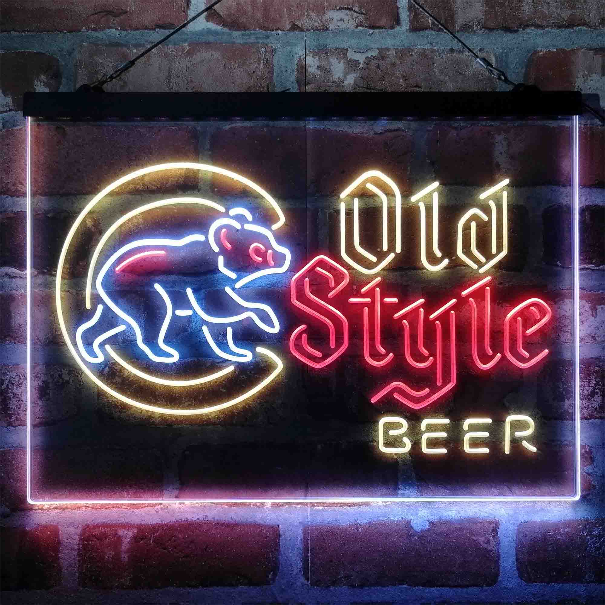 Chicago Cubs Old Style Beer Lodge Neon LED Sign - Image 2