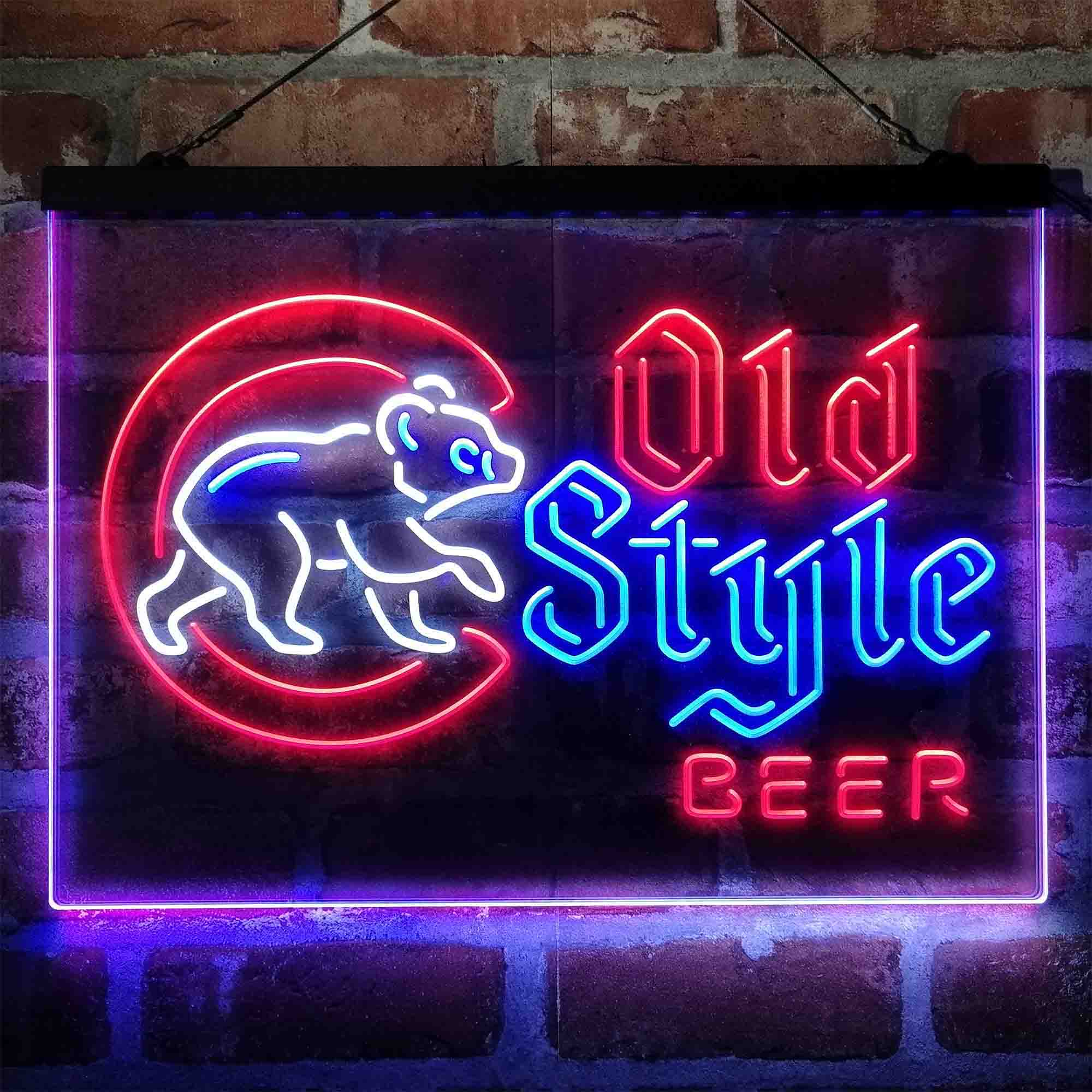 Chicago Cubs Old Style Beer Lodge Neon LED Sign - Image 4