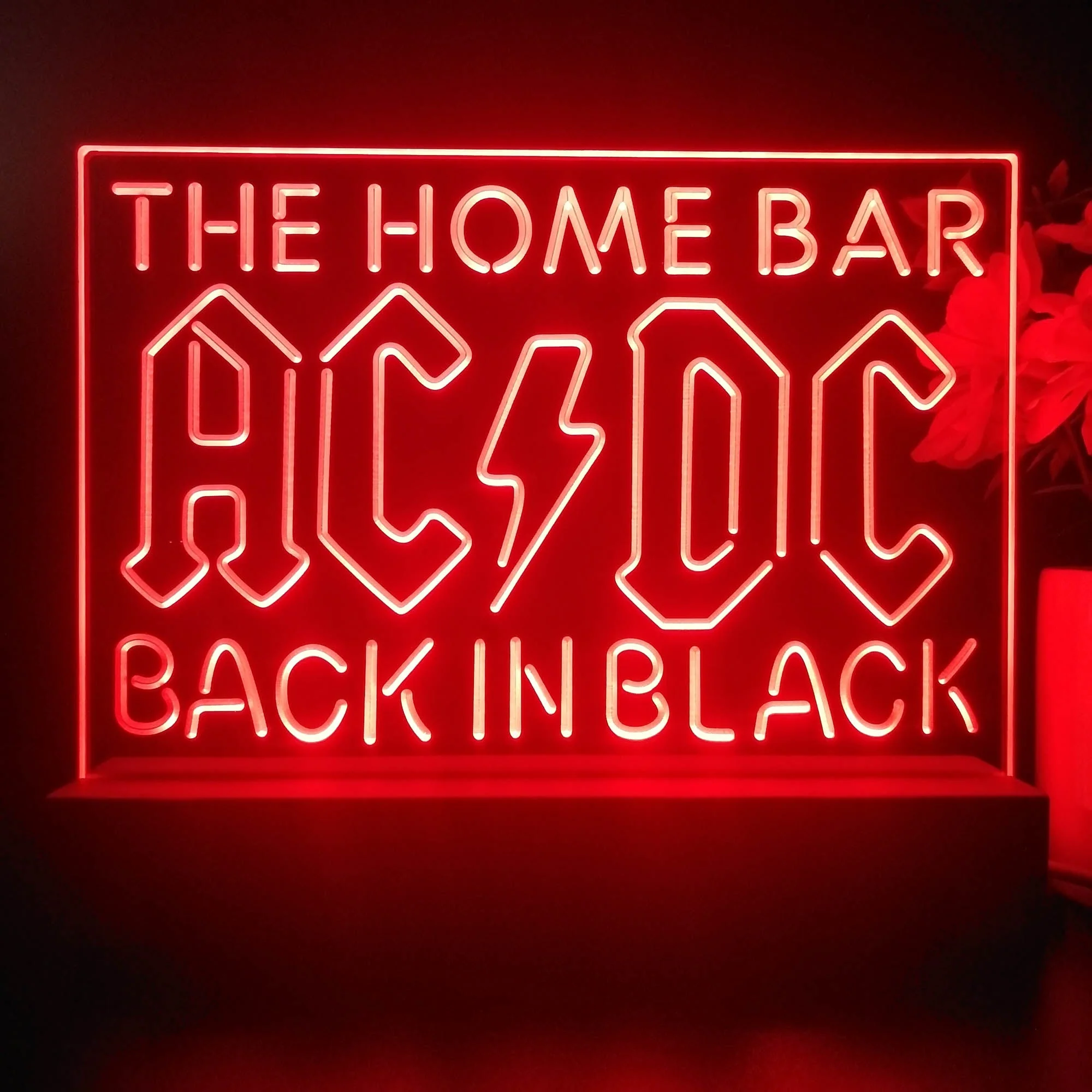 Personalized ACDC Back In Black Souvenir Neon LED Night Light Sign - Image 3