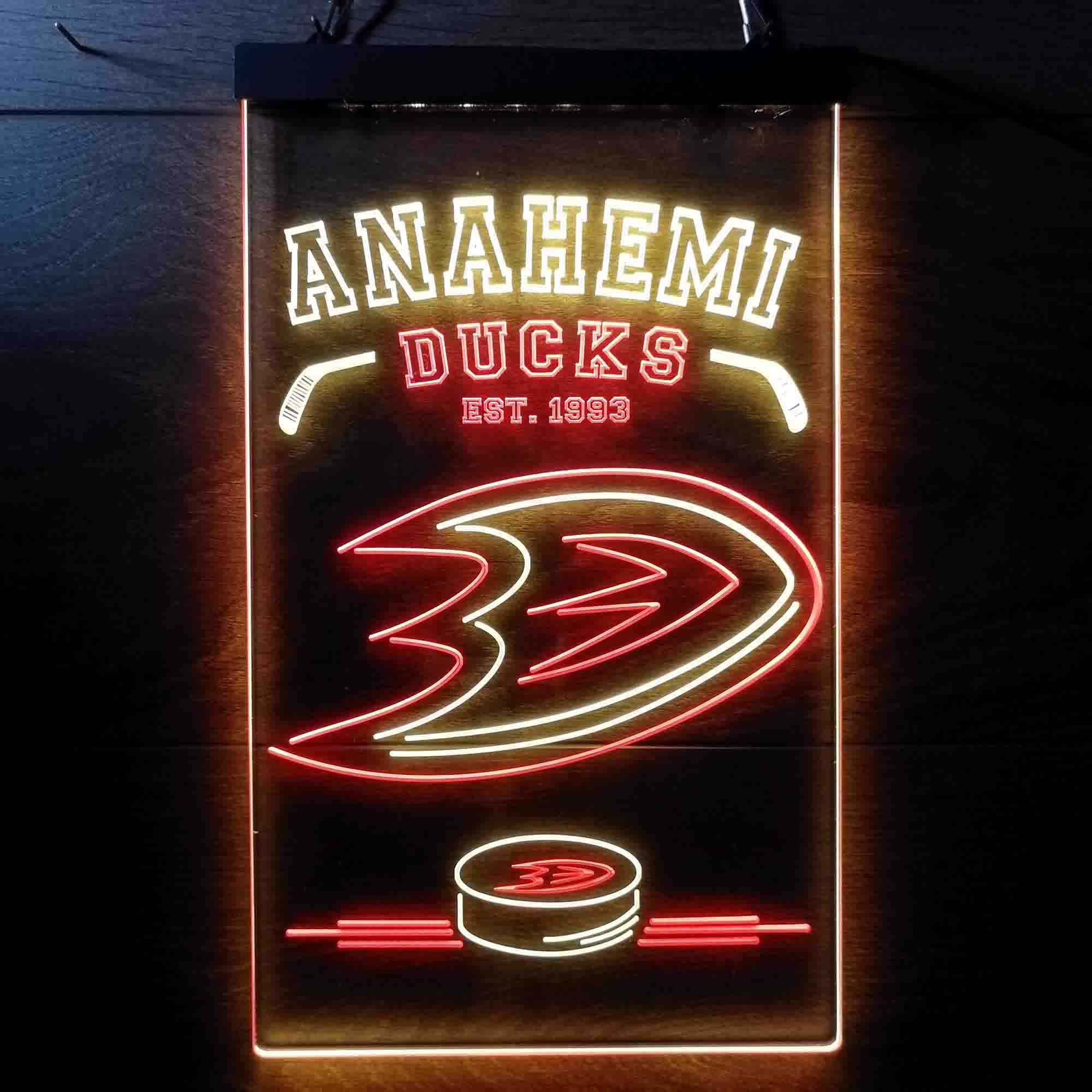 Custom Anahemi Ducks Est. 1993 NHL Neon-Like LED Sign - Father's Day Gift - Image 13