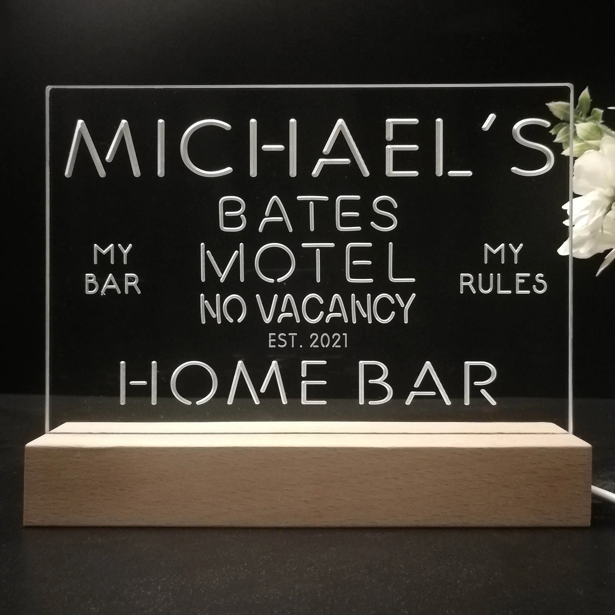 Personalized Bates Motel,No Vacancy Souvenir Neon LED Night Light Sign - Image 8