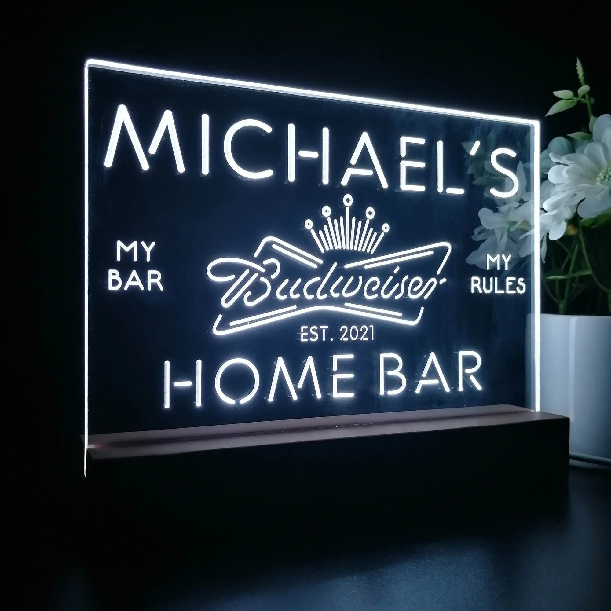 Personalized Budweiser Souvenir Neon LED Night Light Sign - Image 6