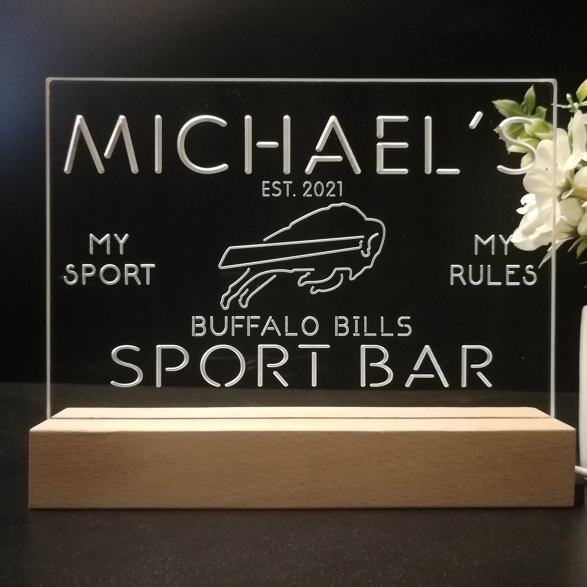 Personalized Buffalos Bill Souvenir Neon LED Night Light Sign - Image 8