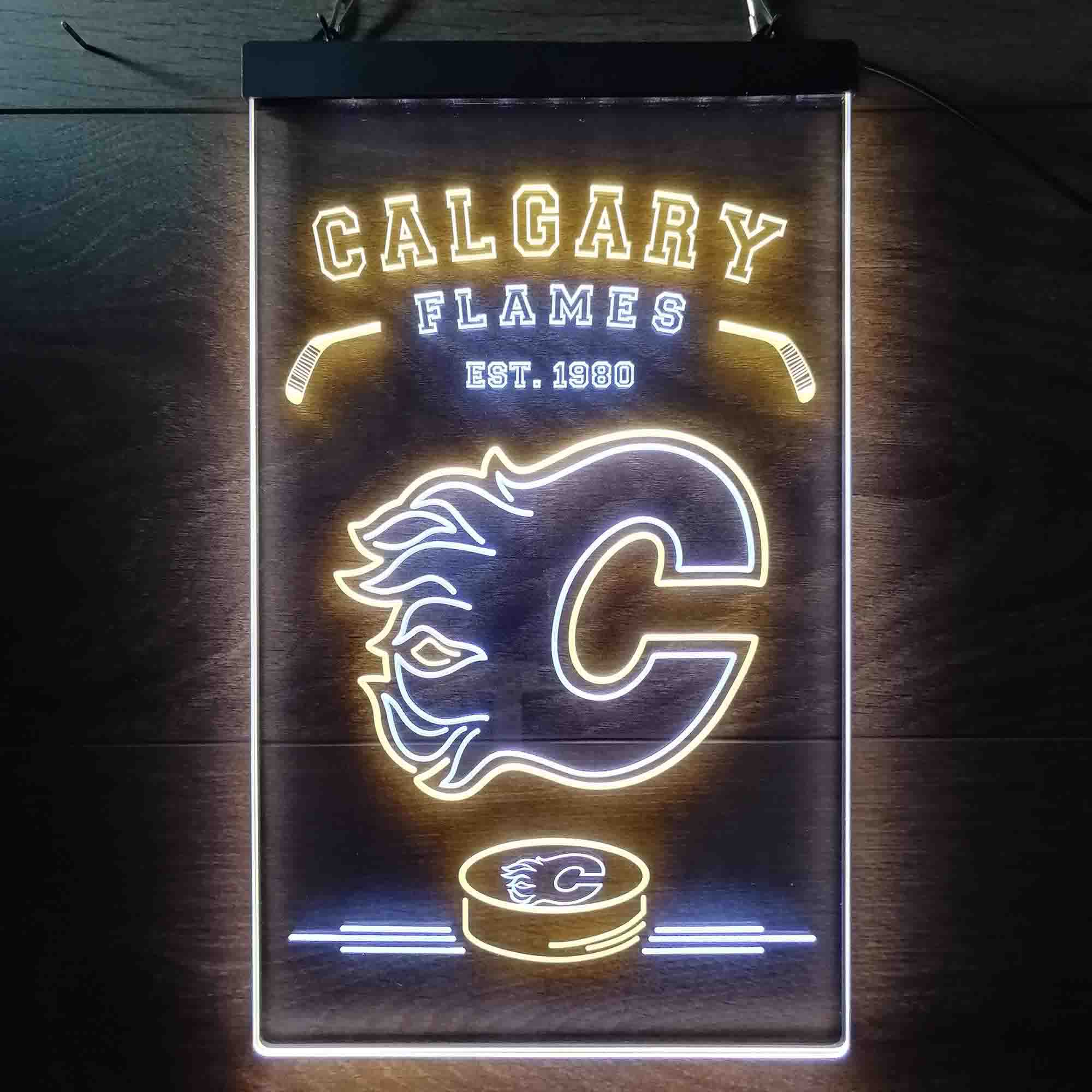 Custom Calgary Flames NHL Neon LED Sign - Image 4