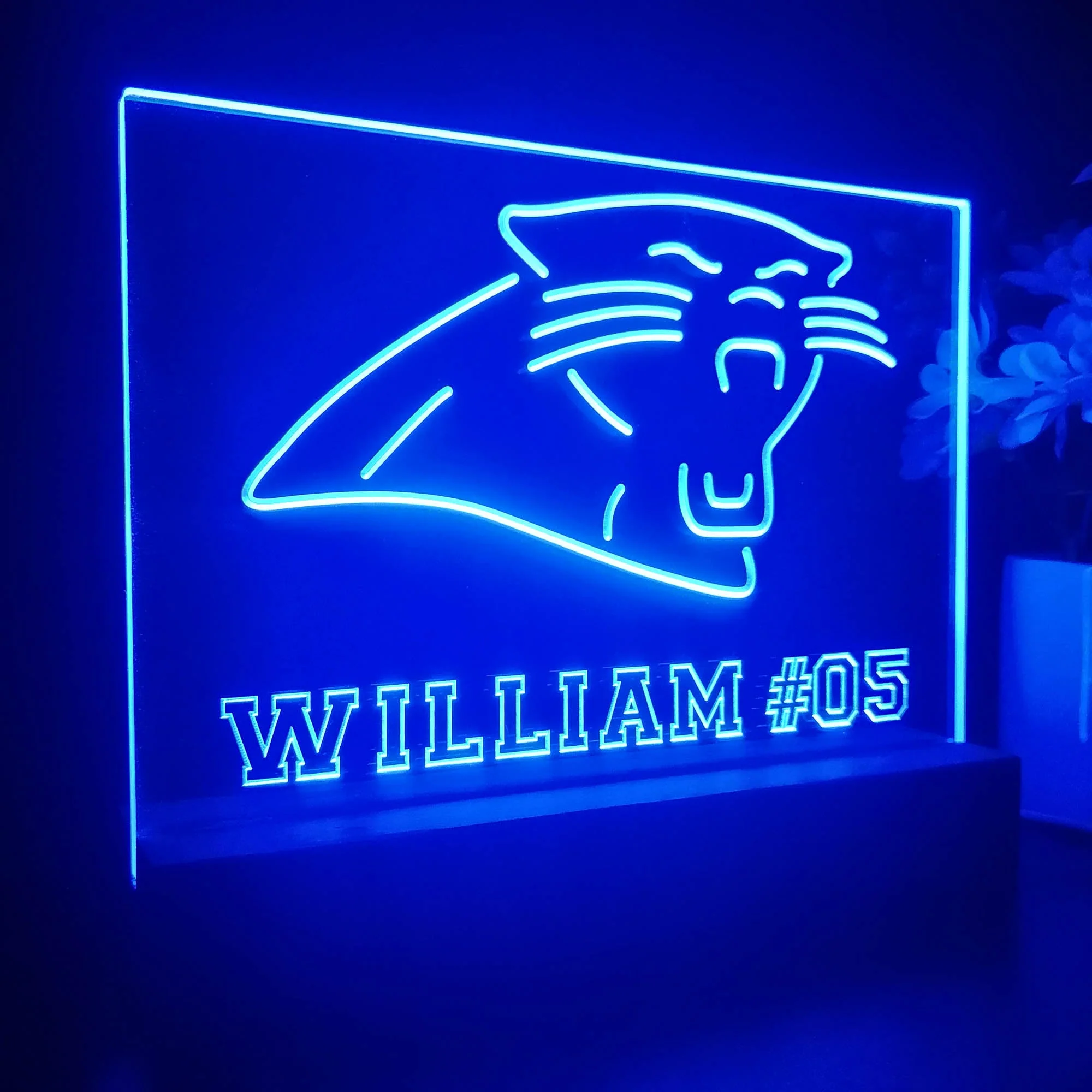 Personalized Carolina Panthers Souvenir Neon LED Night Light Sign - Image 7