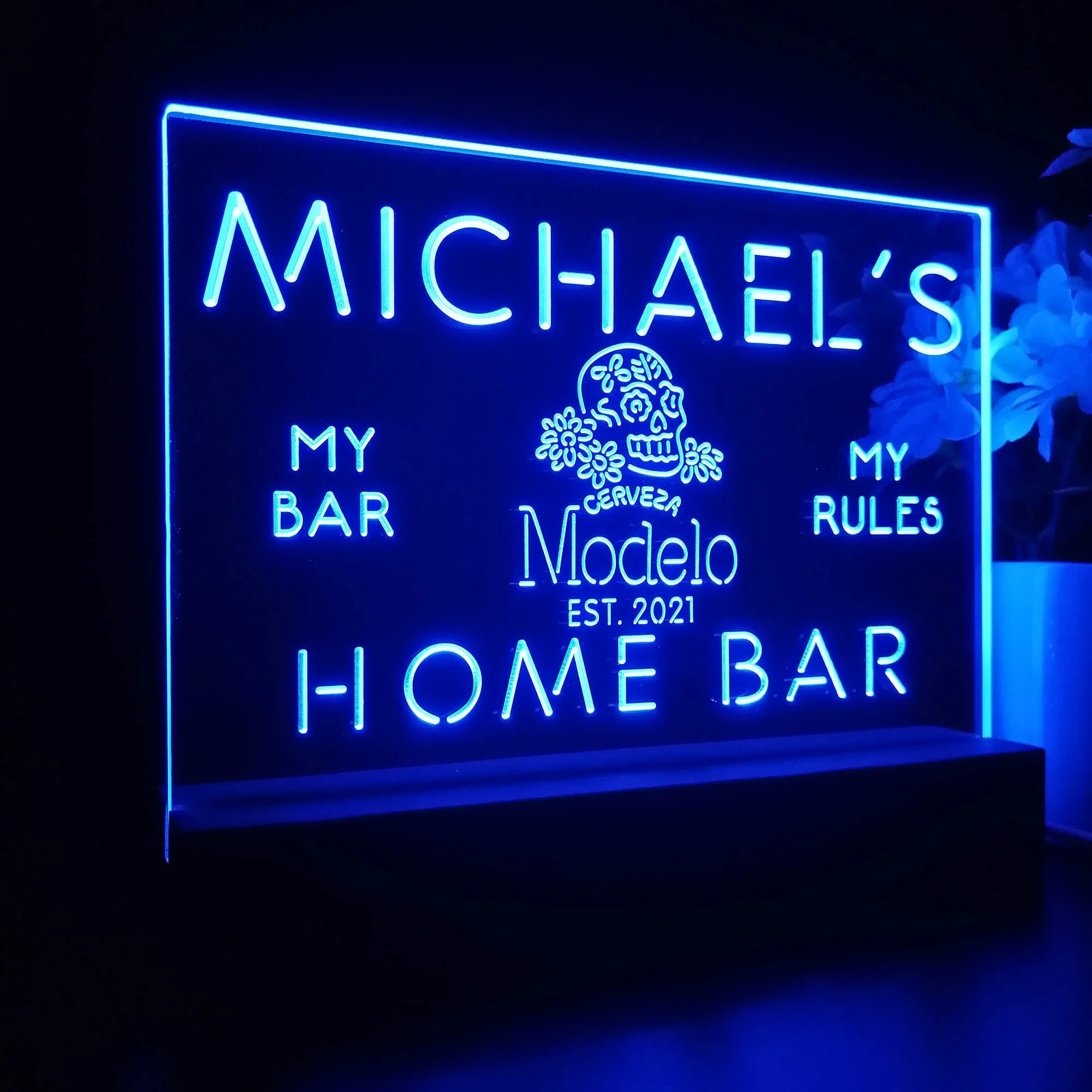 Personalized Cerveza Modelo Souvenir Neon LED Night Light Sign - Image 6