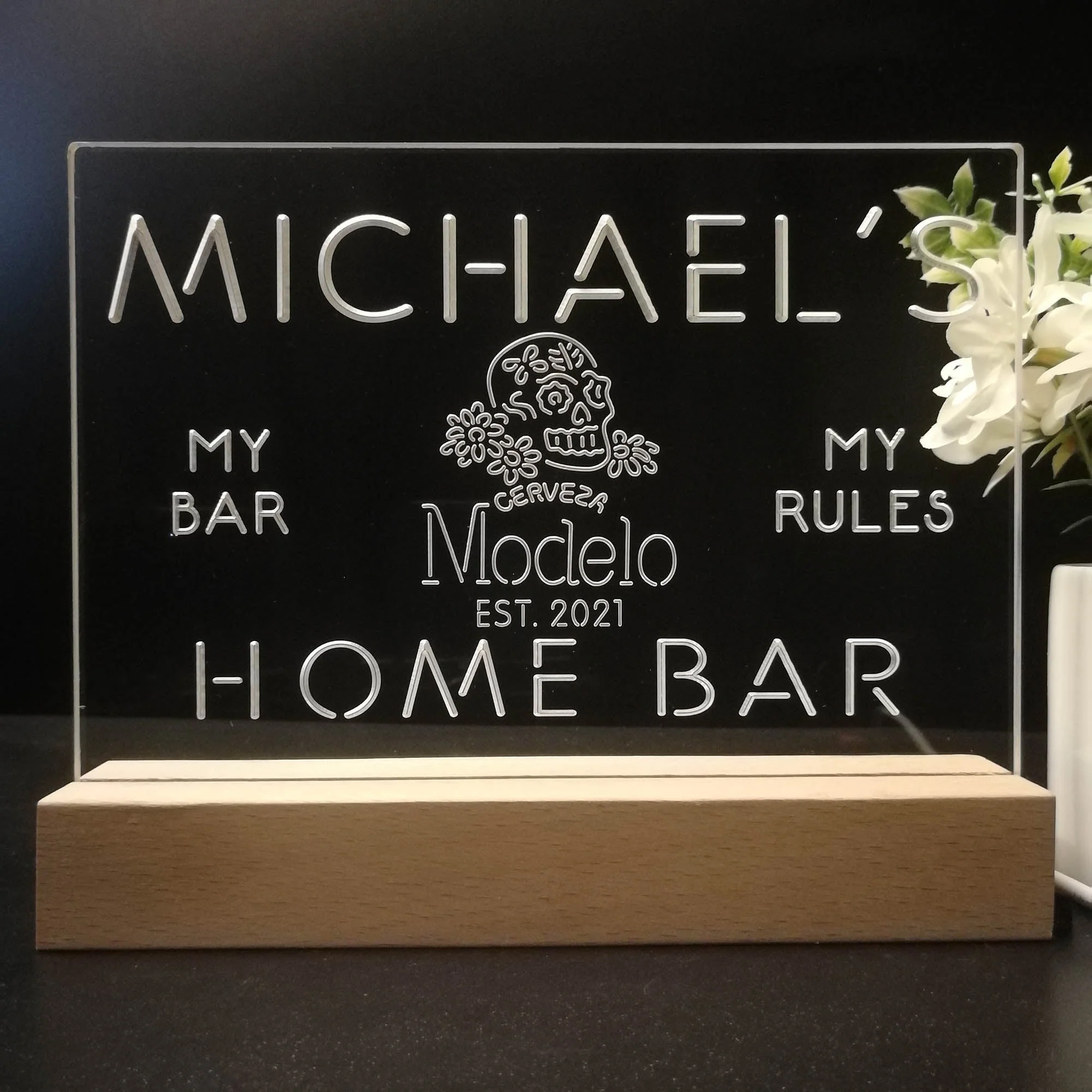 Personalized Cerveza Modelo Souvenir Neon LED Night Light Sign - Image 8