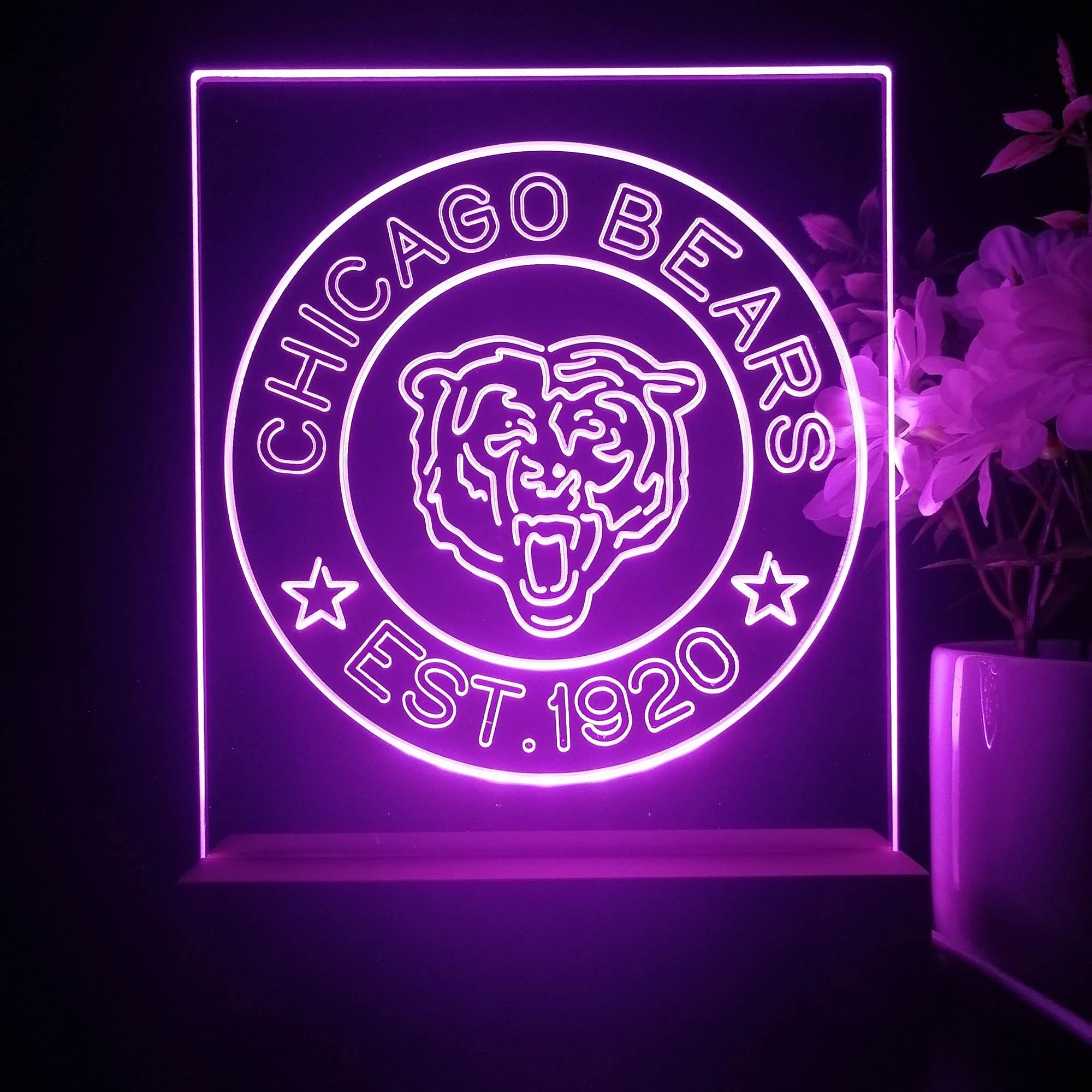 Personalized Chicago Bears Souvenir Neon LED Night Light Sign - Image 4