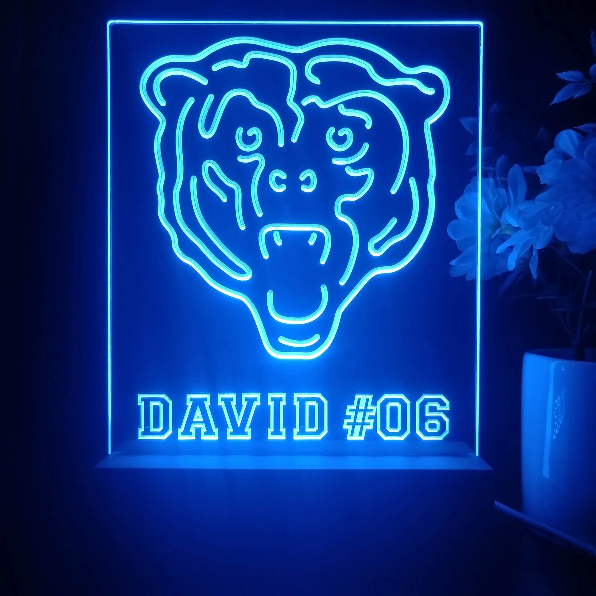 Personalized Chicago Bears Souvenir Neon LED Night Light Sign - Image 3