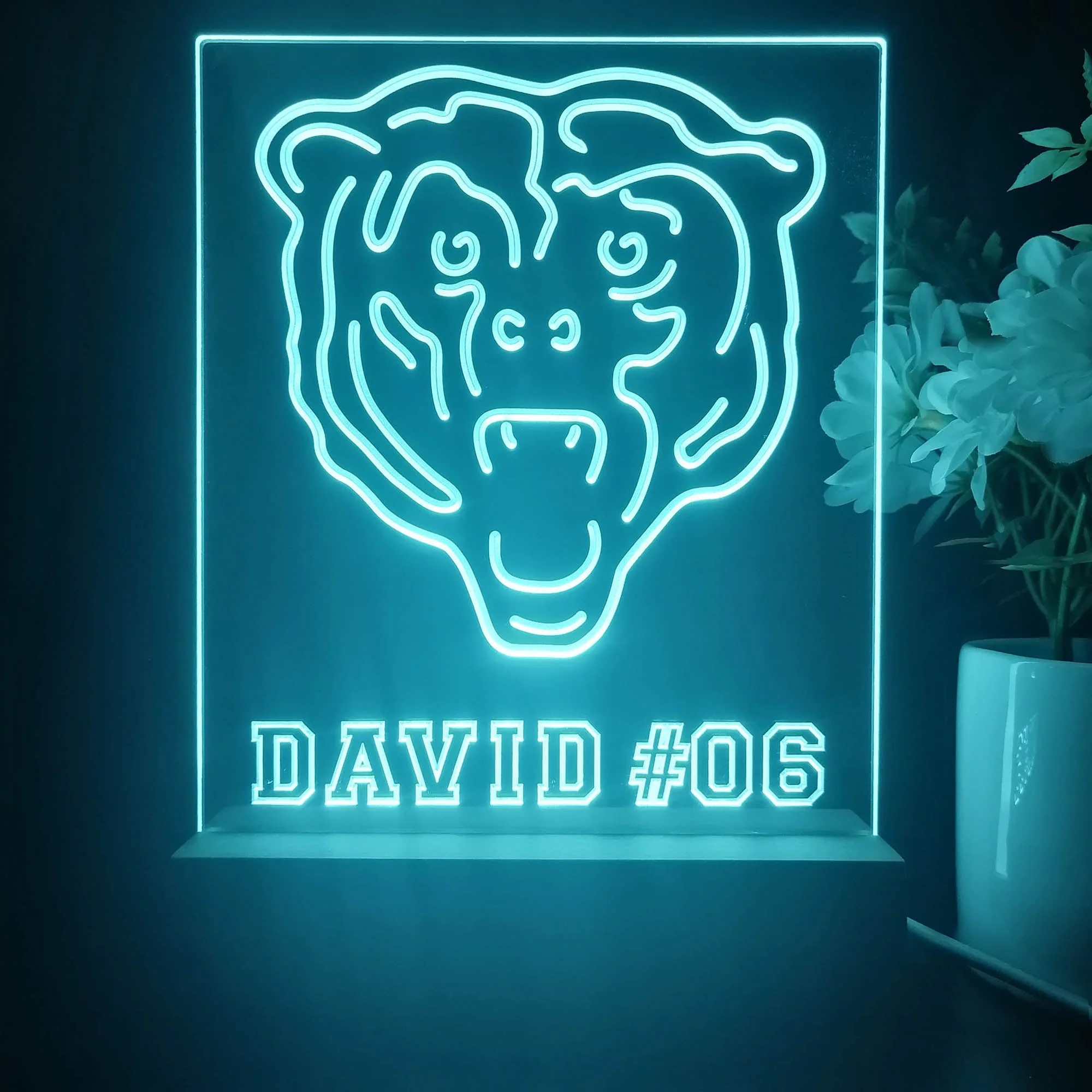 Personalized Chicago Bears Souvenir Neon LED Night Light Sign - Image 4