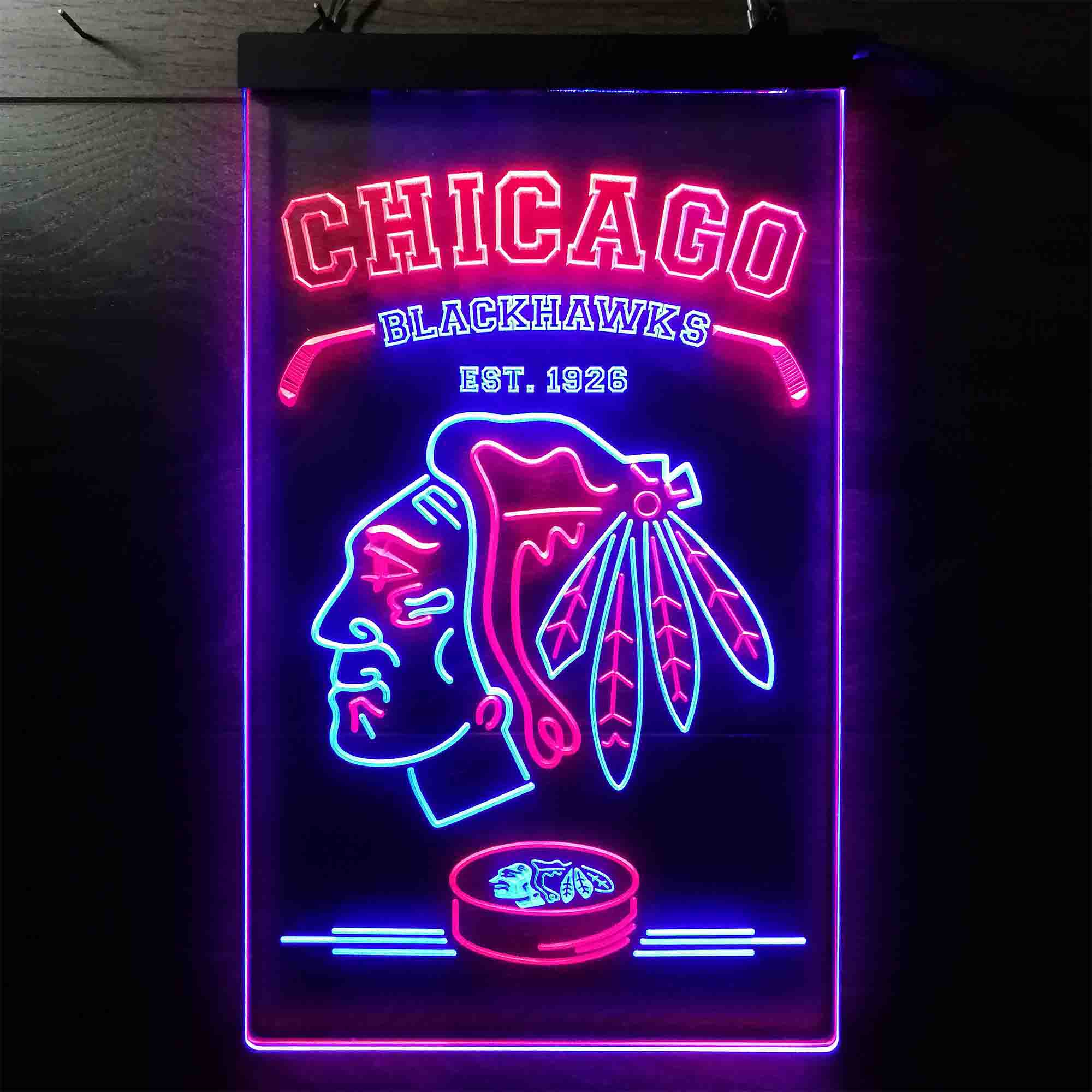 Custom Chicago Blackhawks Neon LED Sign - Image 10