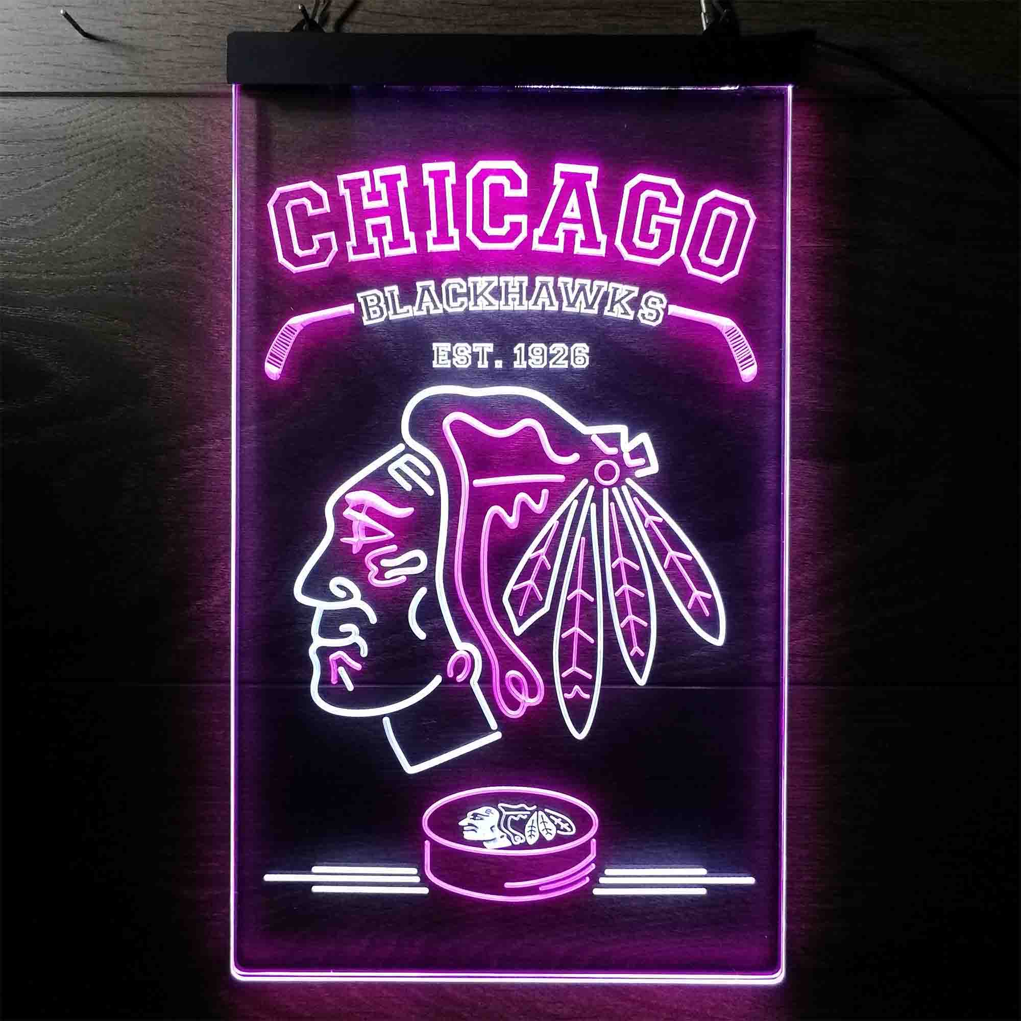 Custom Chicago Blackhawks Neon LED Sign - Image 12